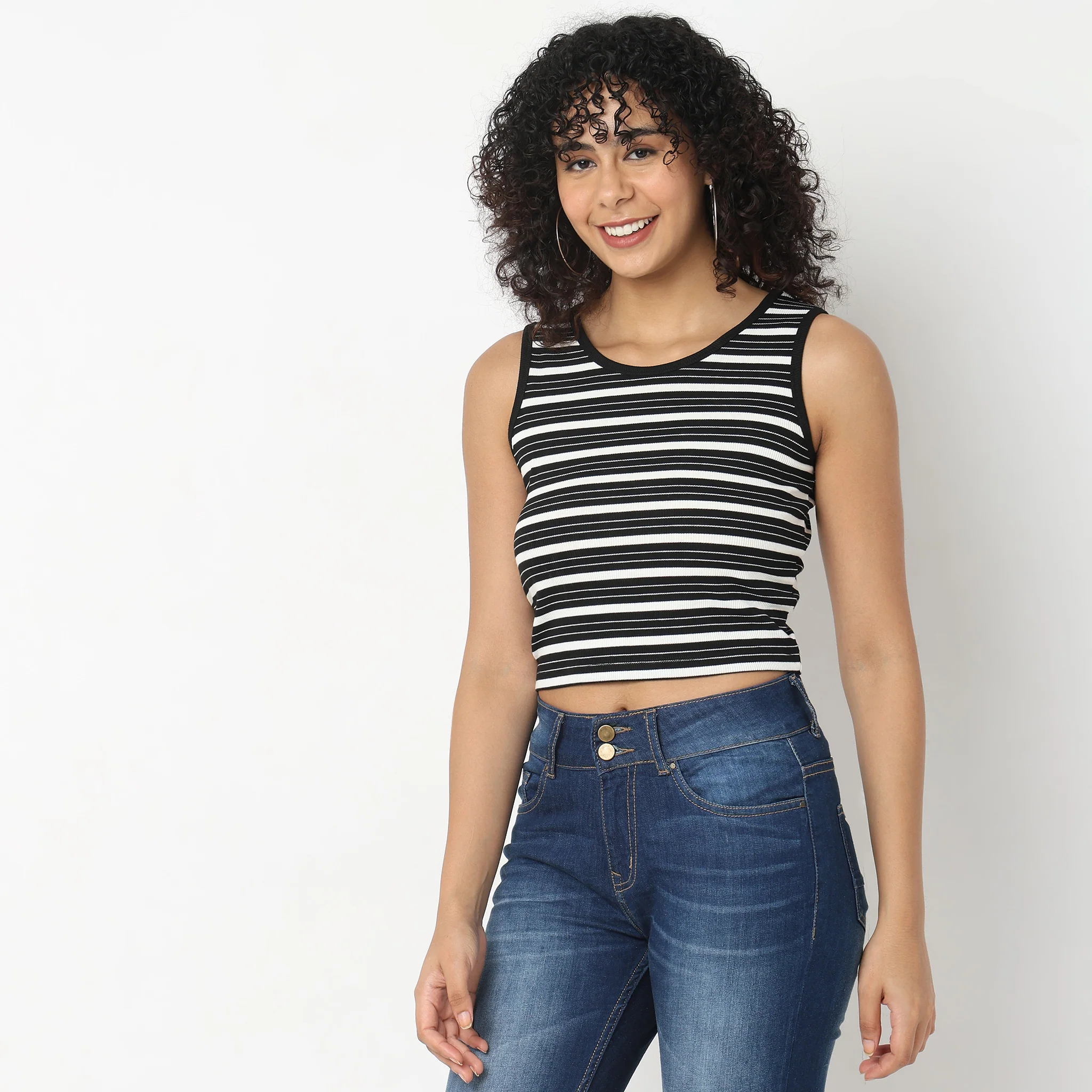 Slim Fit Striped Tank Top - Image 5