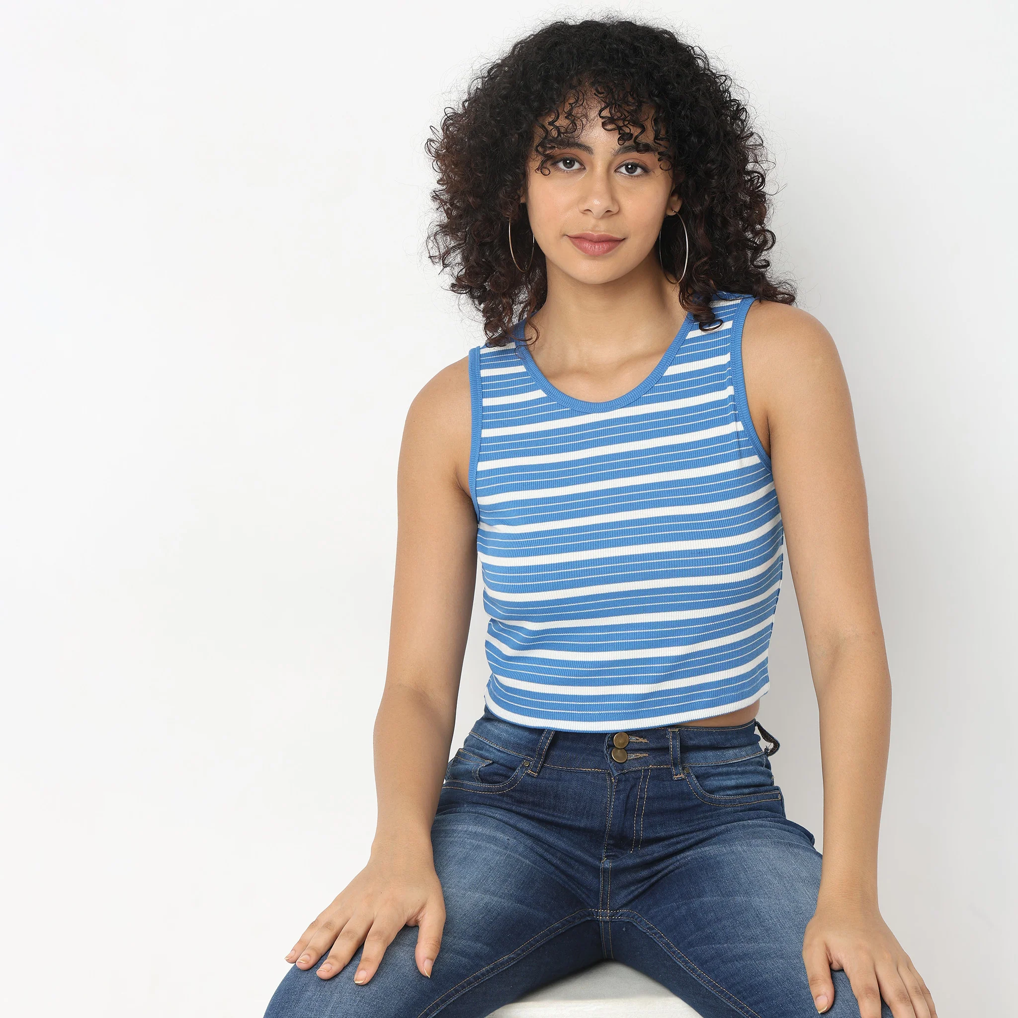 Slim Fit Striped Tank Top - Image 7