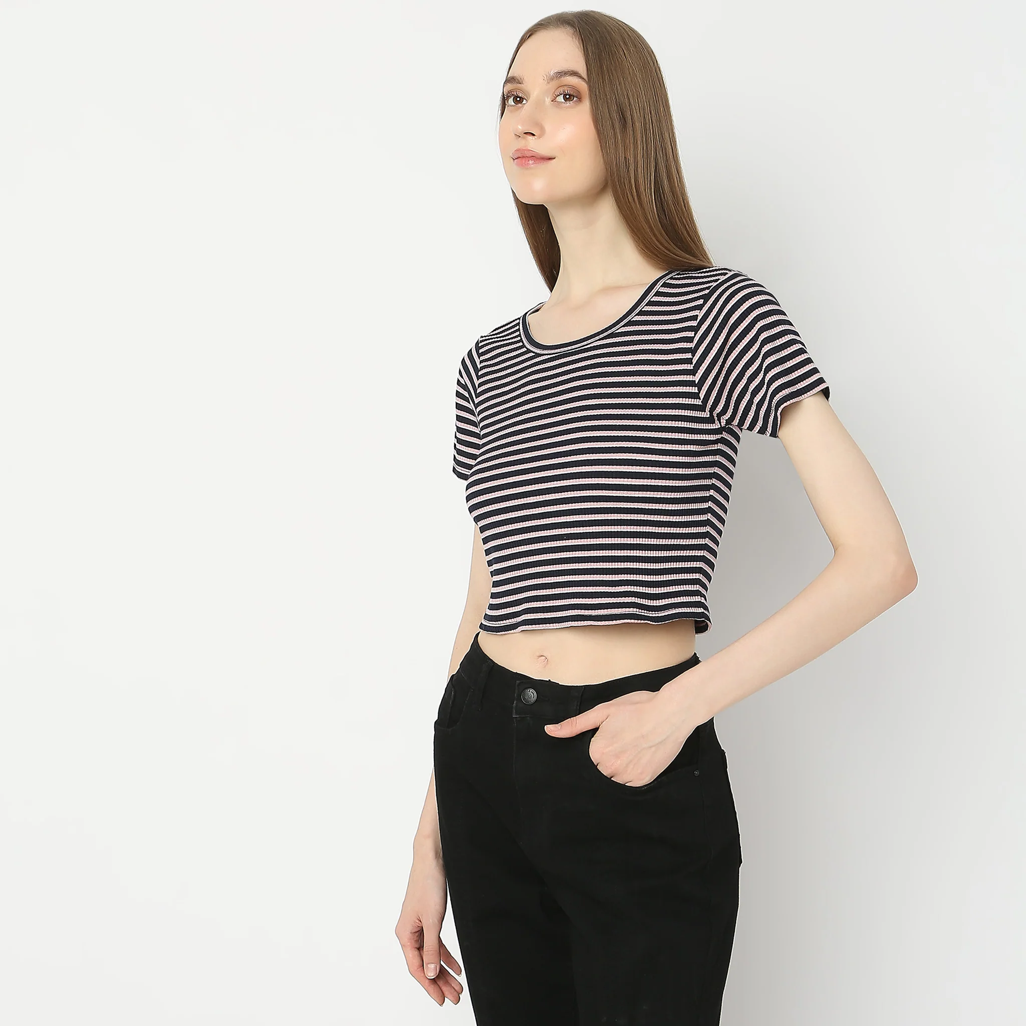 Slim Fit Striped T-Shirt - Image 5