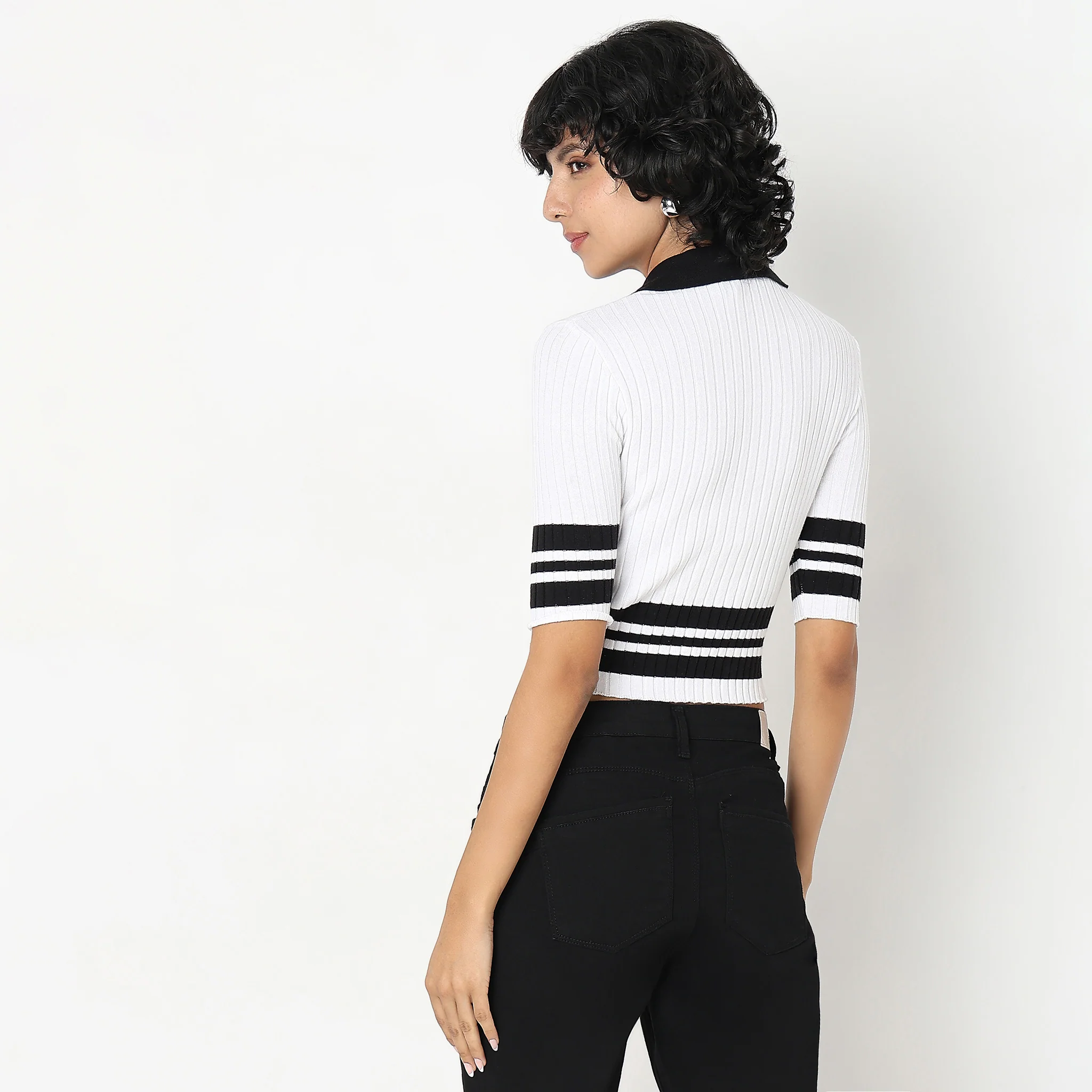 Slim Fit Striped Top - Image 3
