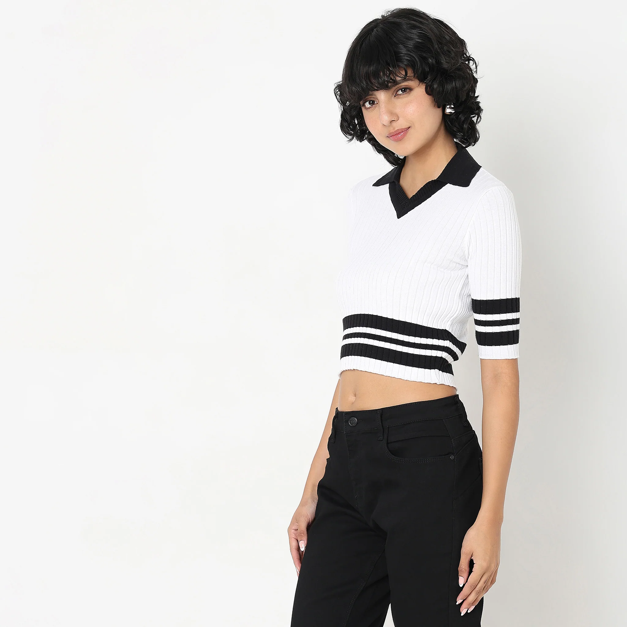 Slim Fit Striped Top - Image 5
