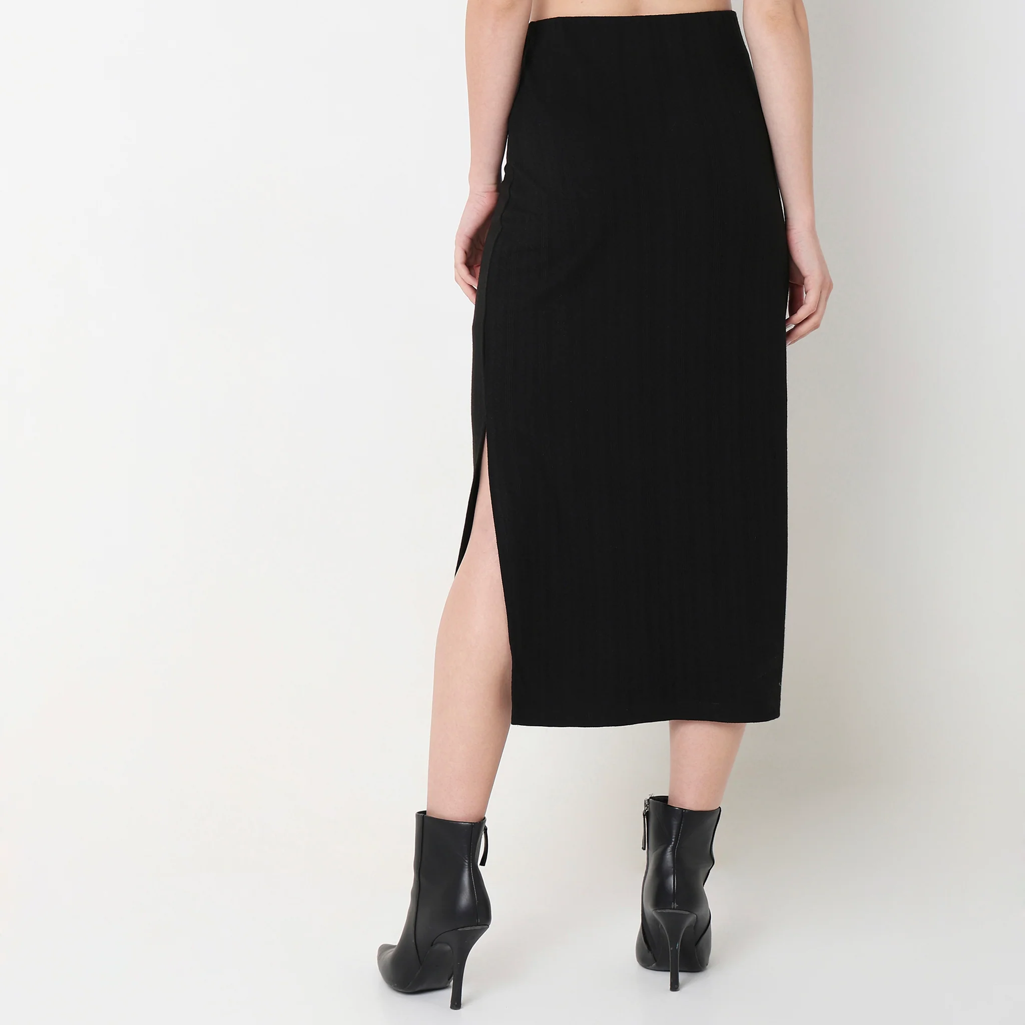 Slim Fit Structured High Rise Skirt - Image 3