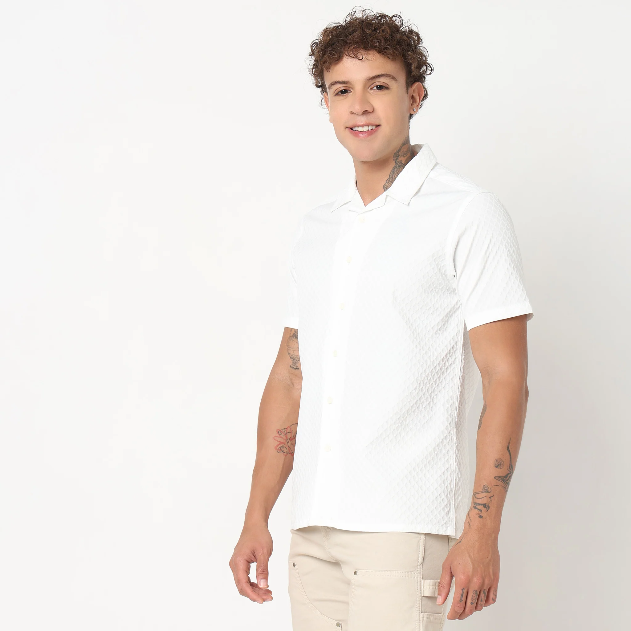 Slim Fit Structured Shirt - Image 10