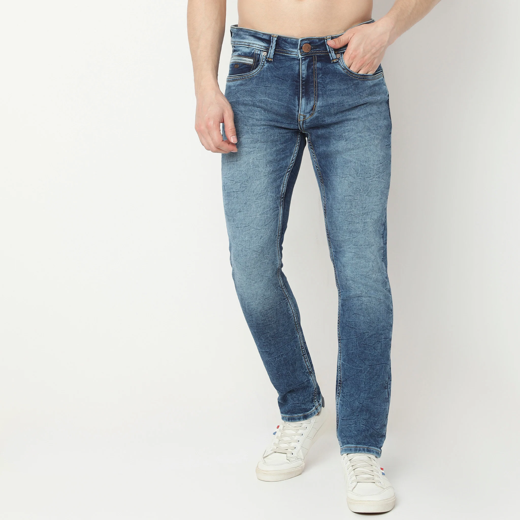 Union of Denim® - Origin Indigo Denim Towel Wash - Slim Fit Jeans With E-Fast Stretch - Image 2