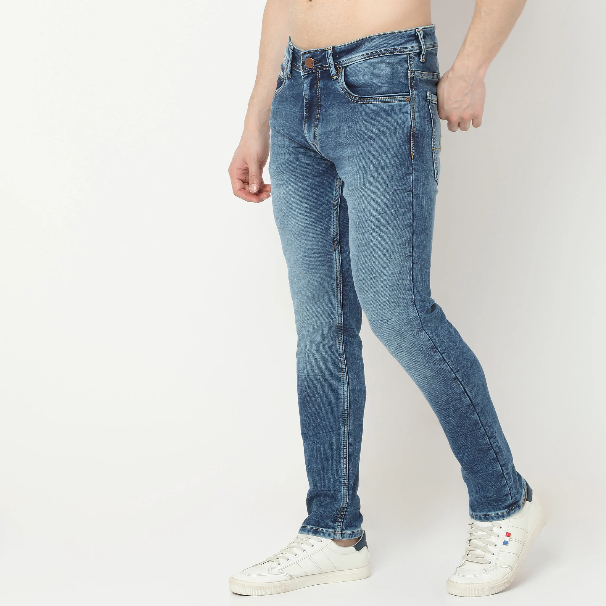 Union of Denim® - Origin Indigo Denim Towel Wash - Slim Fit Jeans With E-Fast Stretch - Image 5