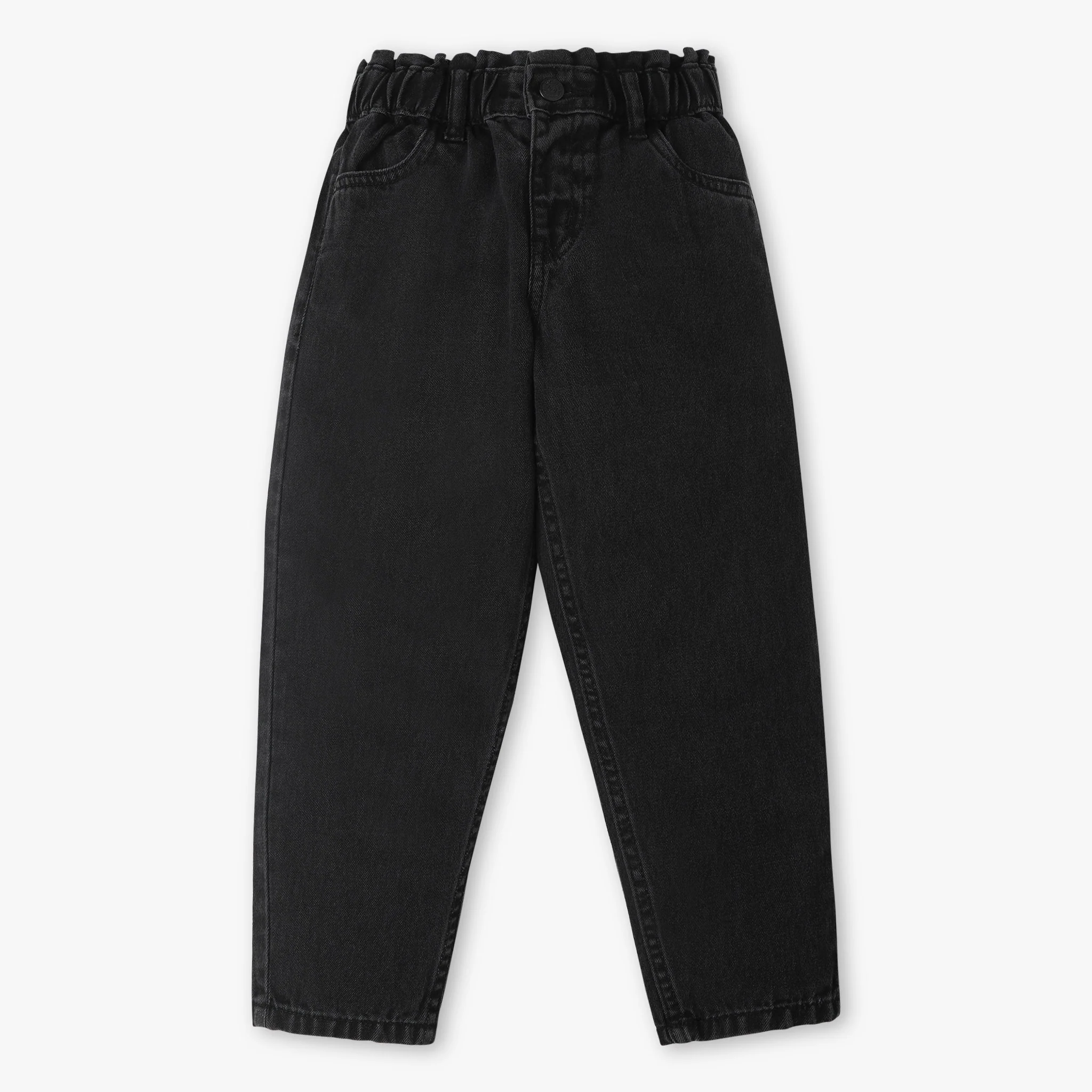 Classic Girls Mid Wash Sloutch Fit Denim With All Round Elasticated Waistband - Image 4