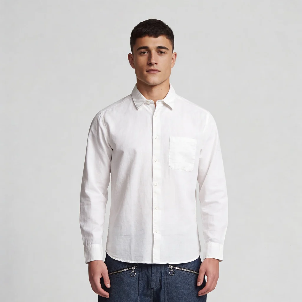 LininįµĖ£ - Linen Enriched Fine Natural Blend Shirts Solid Full Sleeve Shirts - Image 37