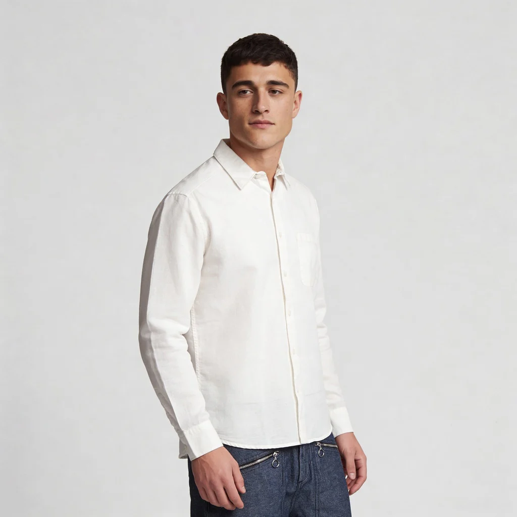 LininįµĖ£ - Linen Enriched Fine Natural Blend Shirts Solid Full Sleeve Shirts - Image 40