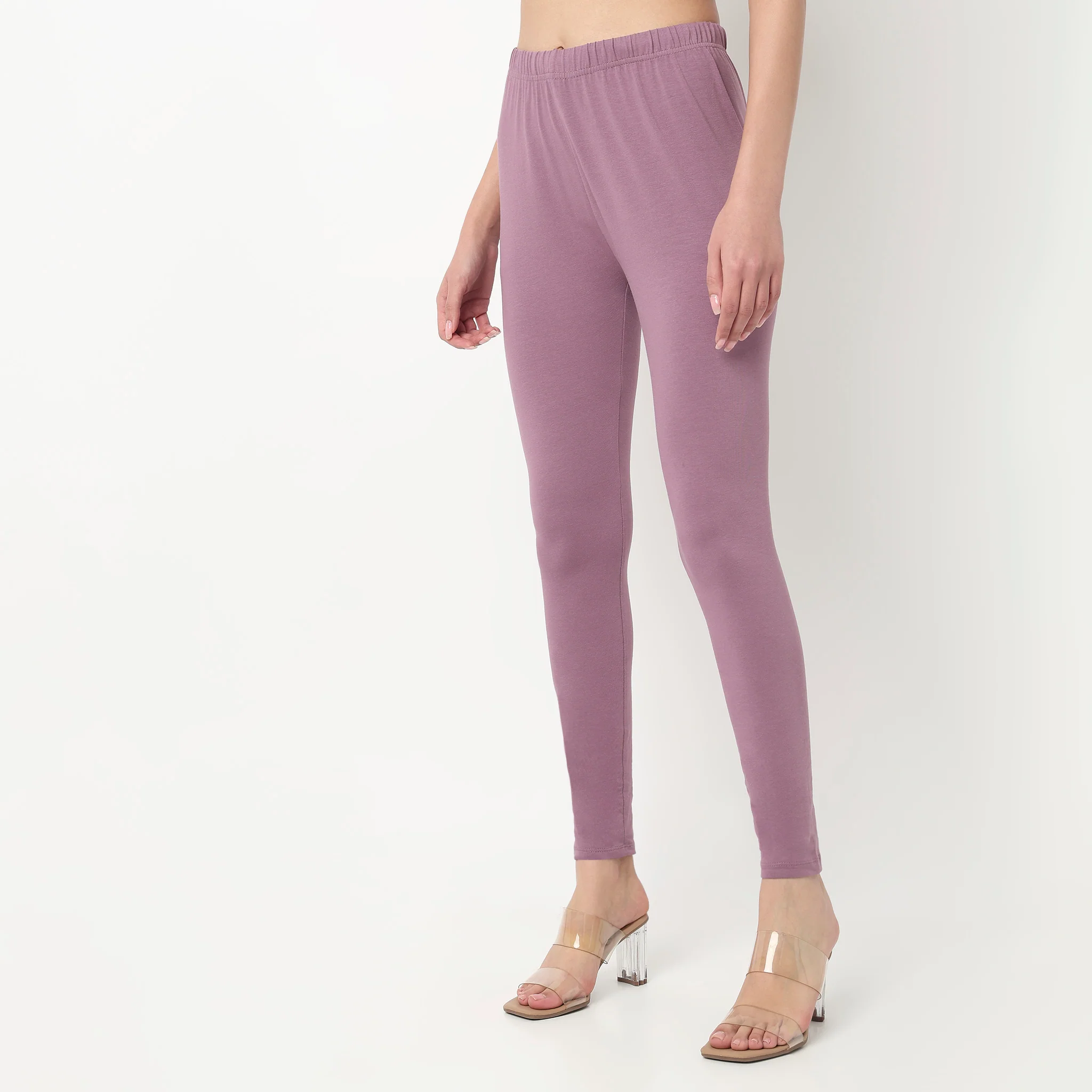 Ankle Length Slim Fit Leggings - Image 50