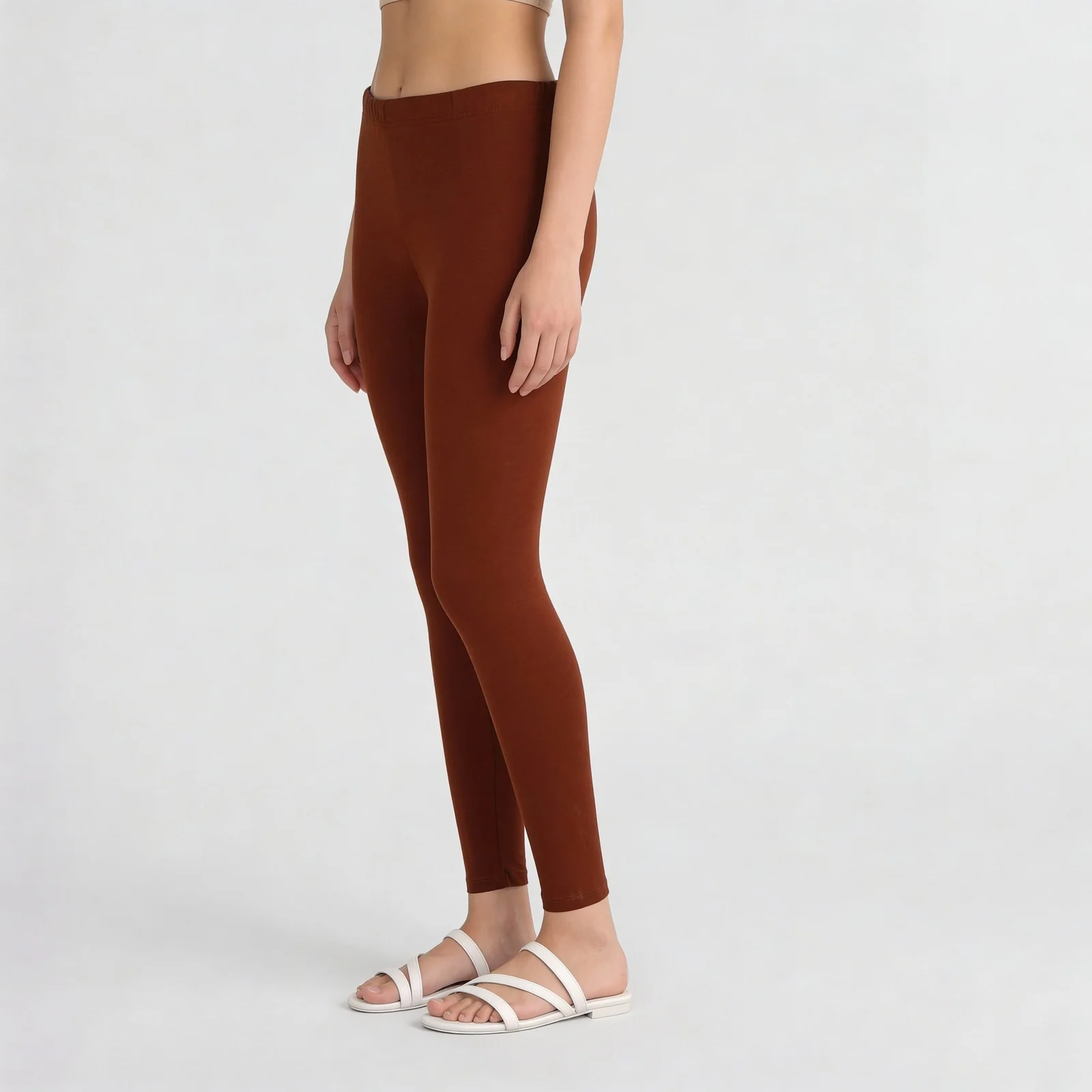 Ankle Length Slim Fit Leggings - Image 60
