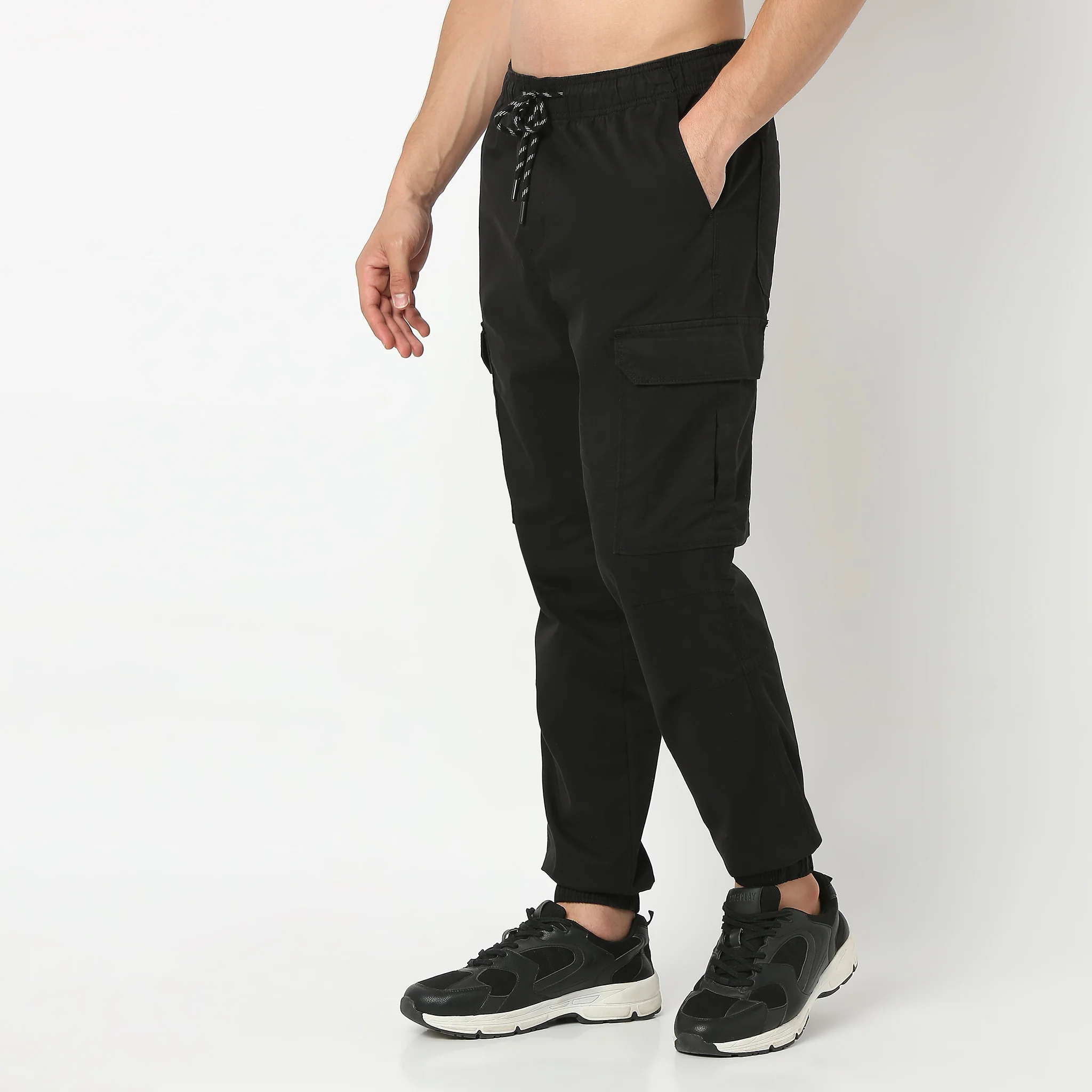 Regular Fit Cotton Heavy Duty Cargo Pants With Utility Pockets - Image 5