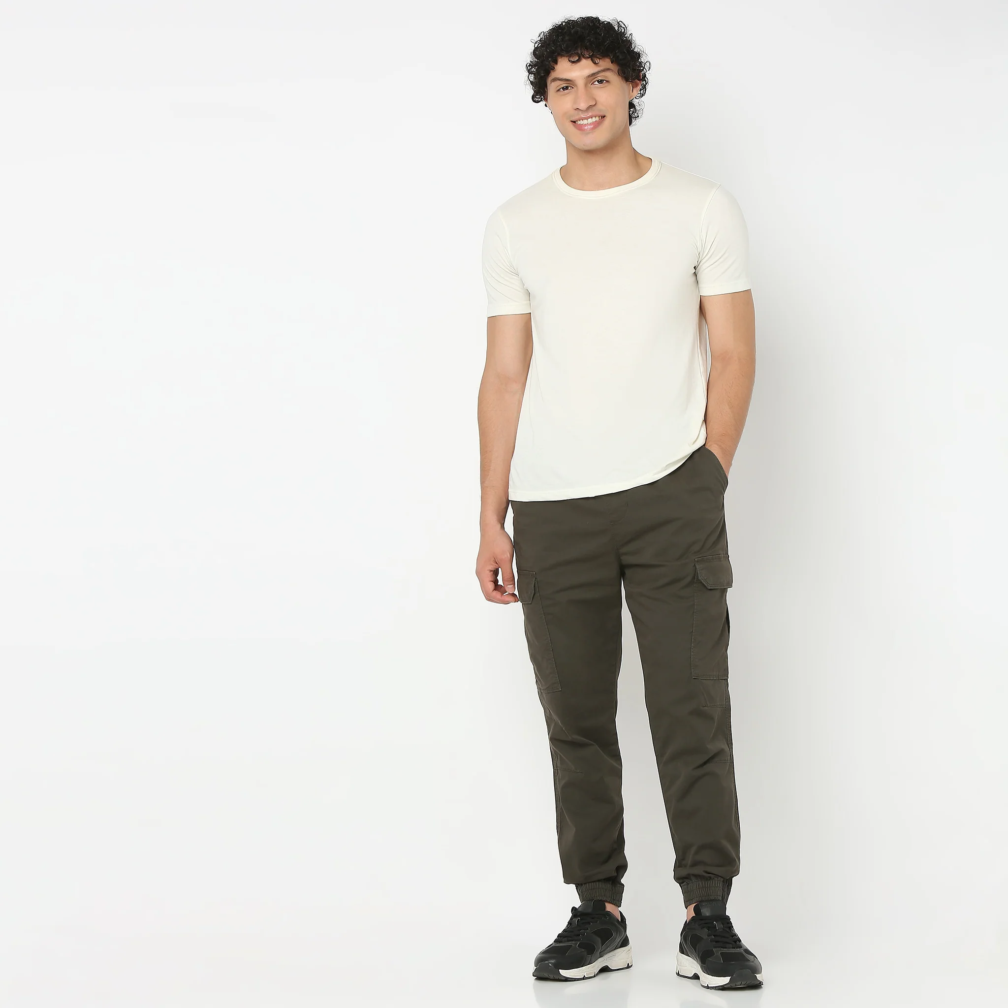 Regular Fit Cotton Heavy Duty Cargo Pants With Utility Pockets - Image 6
