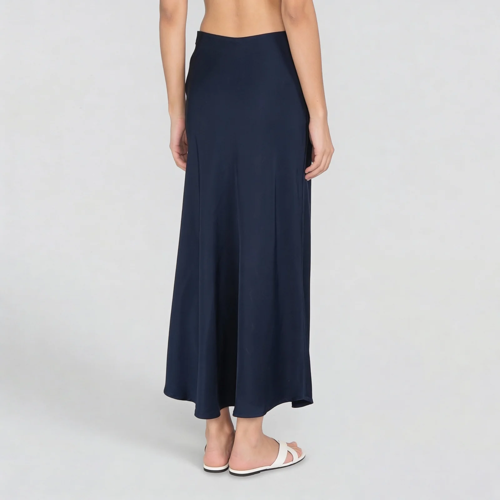 Solid Ankle Length Flare Skirt - Image 3