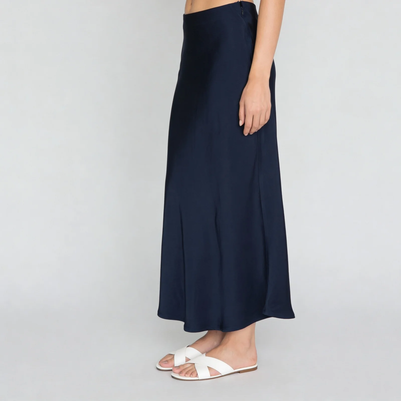 Solid Ankle Length Flare Skirt - Image 5