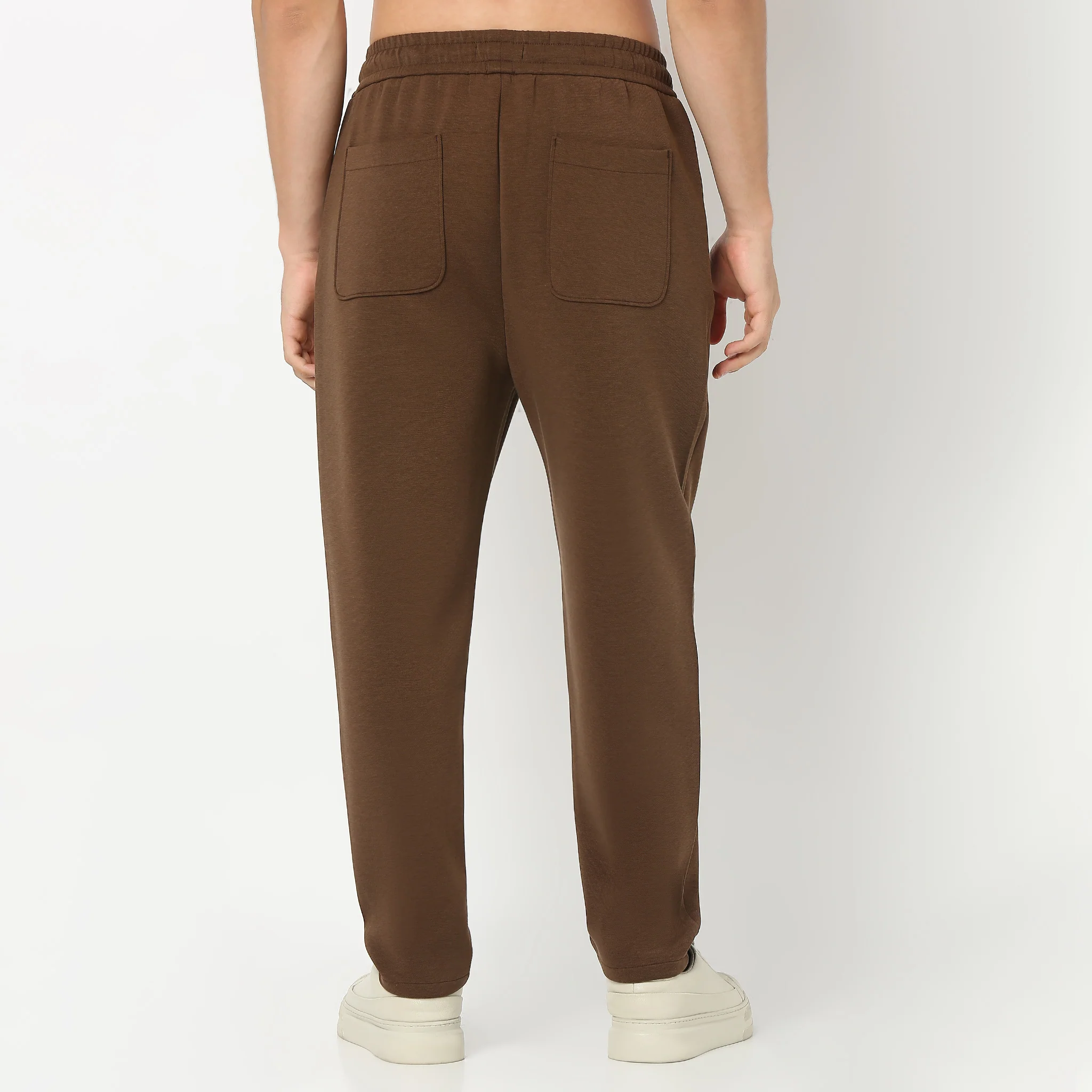 Downton Pants™ Solid Knitted Textured With Elasticated Waist - Relaxed Fit - Image 8