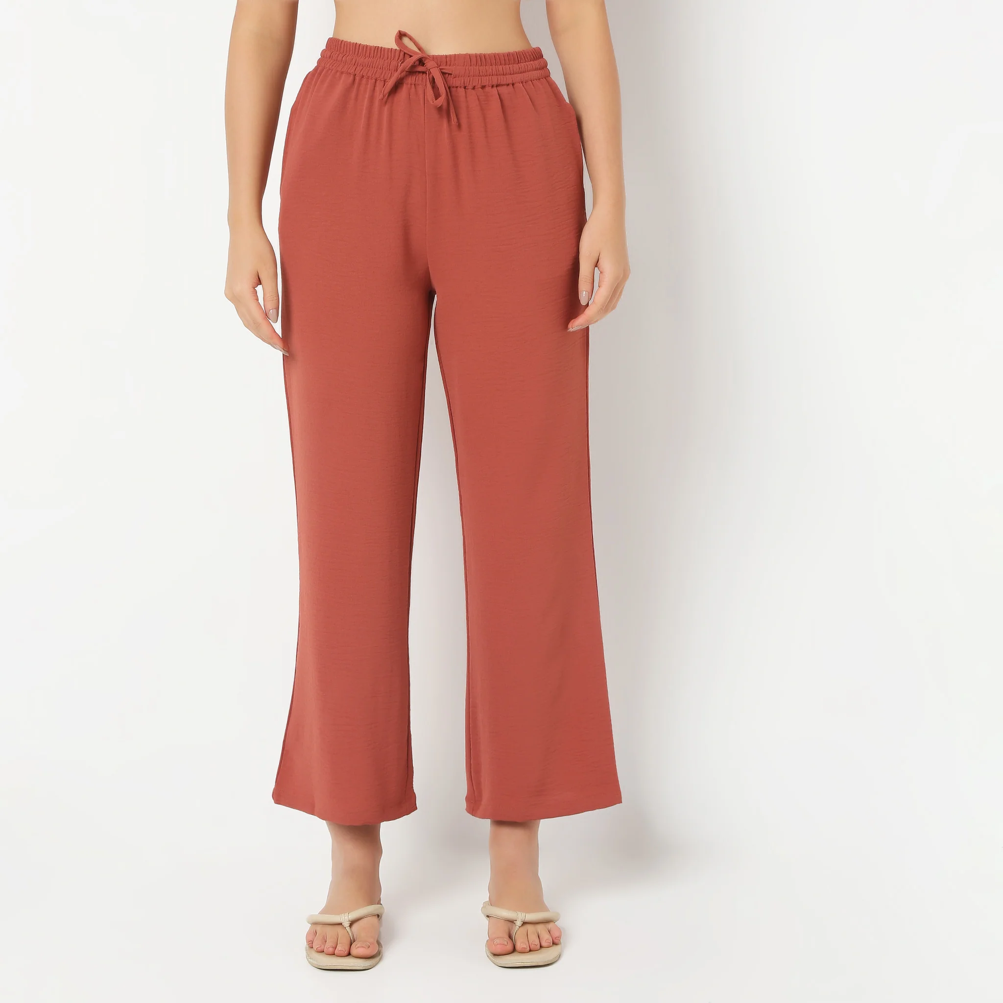 Solid Loungewear Palazzos - Image 2