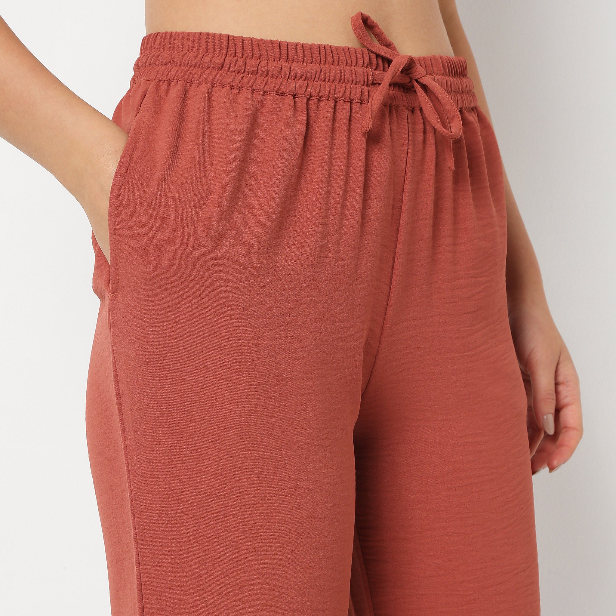 Solid Loungewear Palazzos - Image 4