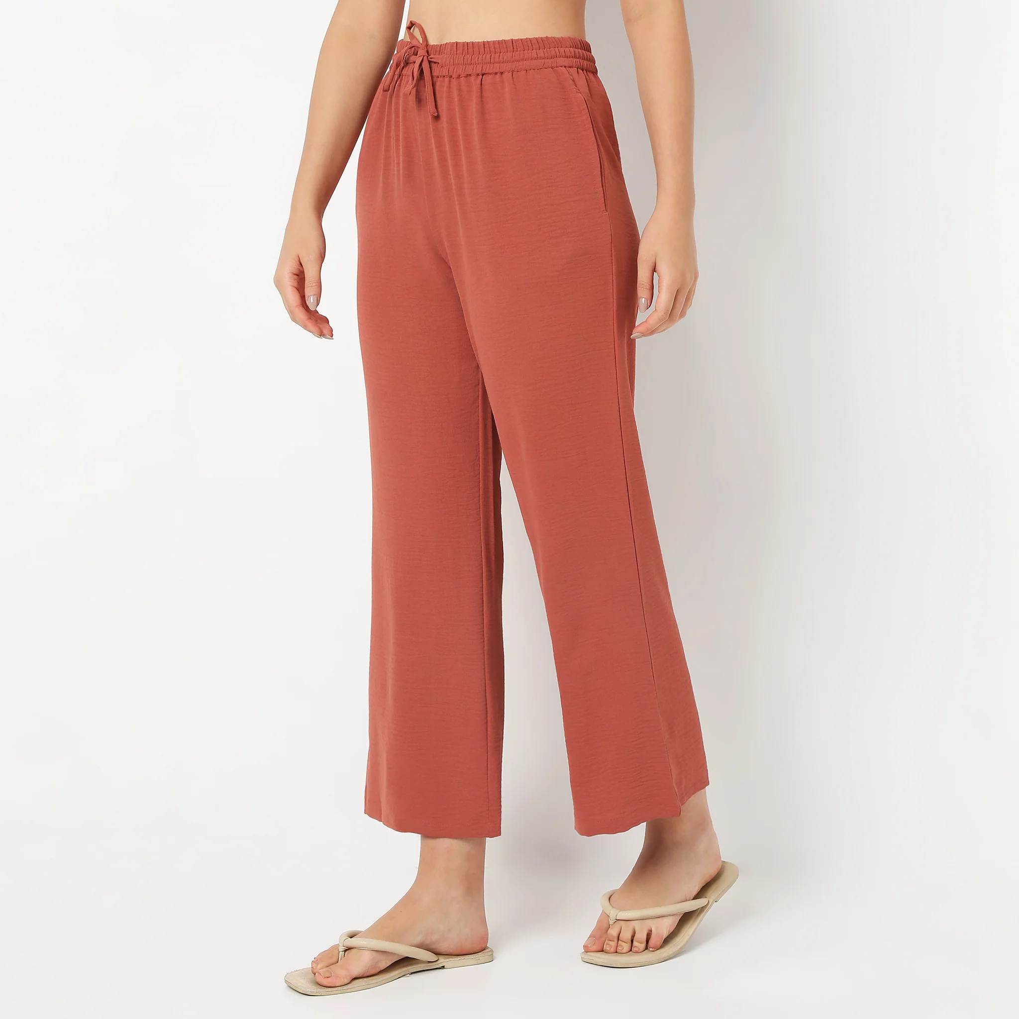 Solid Loungewear Palazzos - Image 5