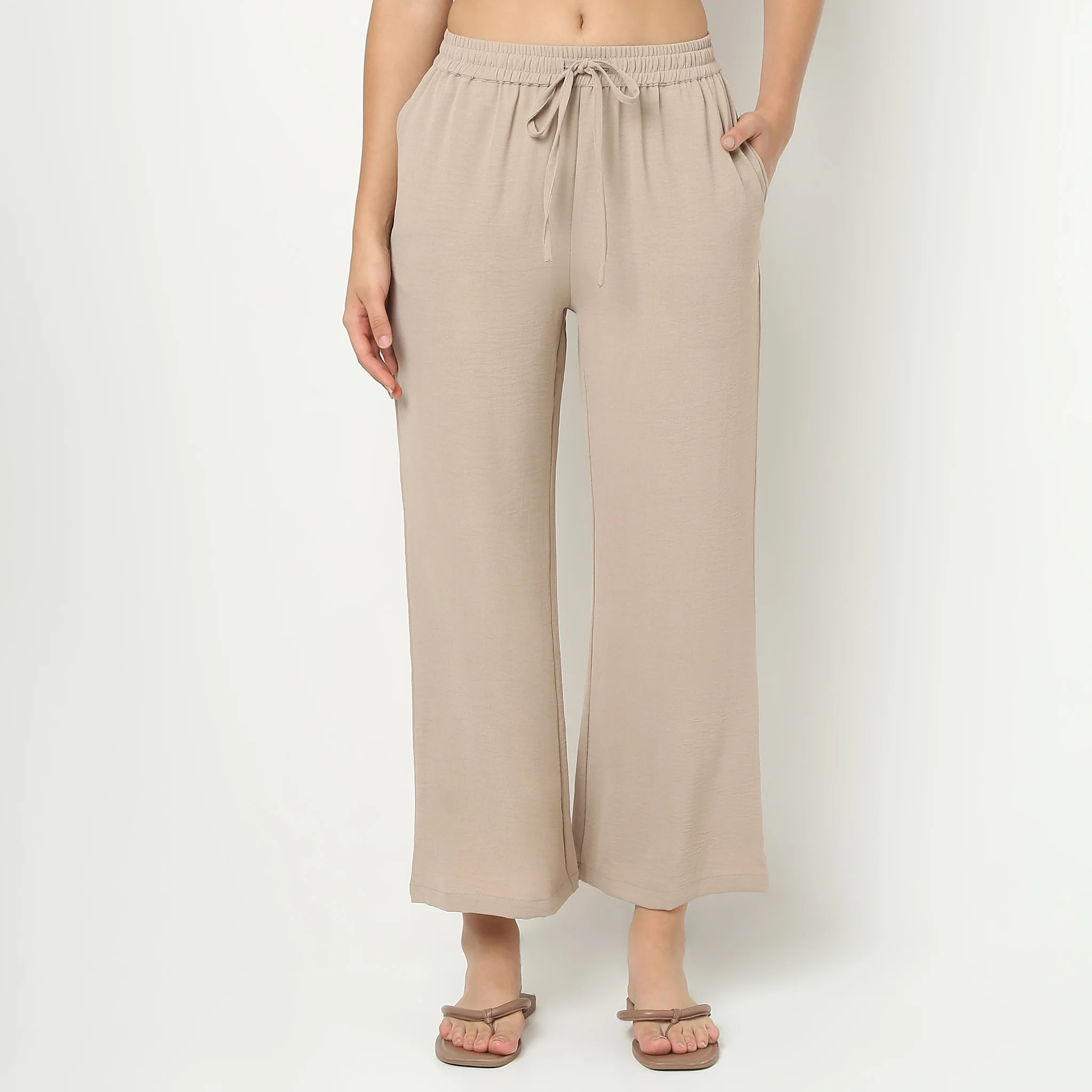 Solid Loungewear Palazzos - Image 7