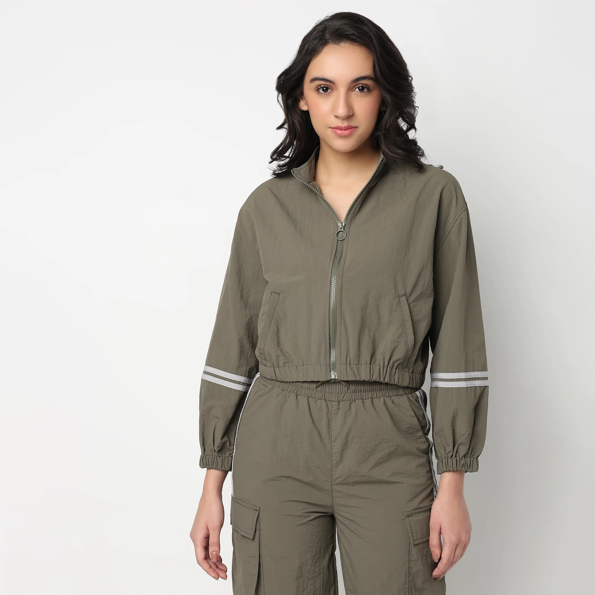 Solid Athleisure Jacket - Image 2