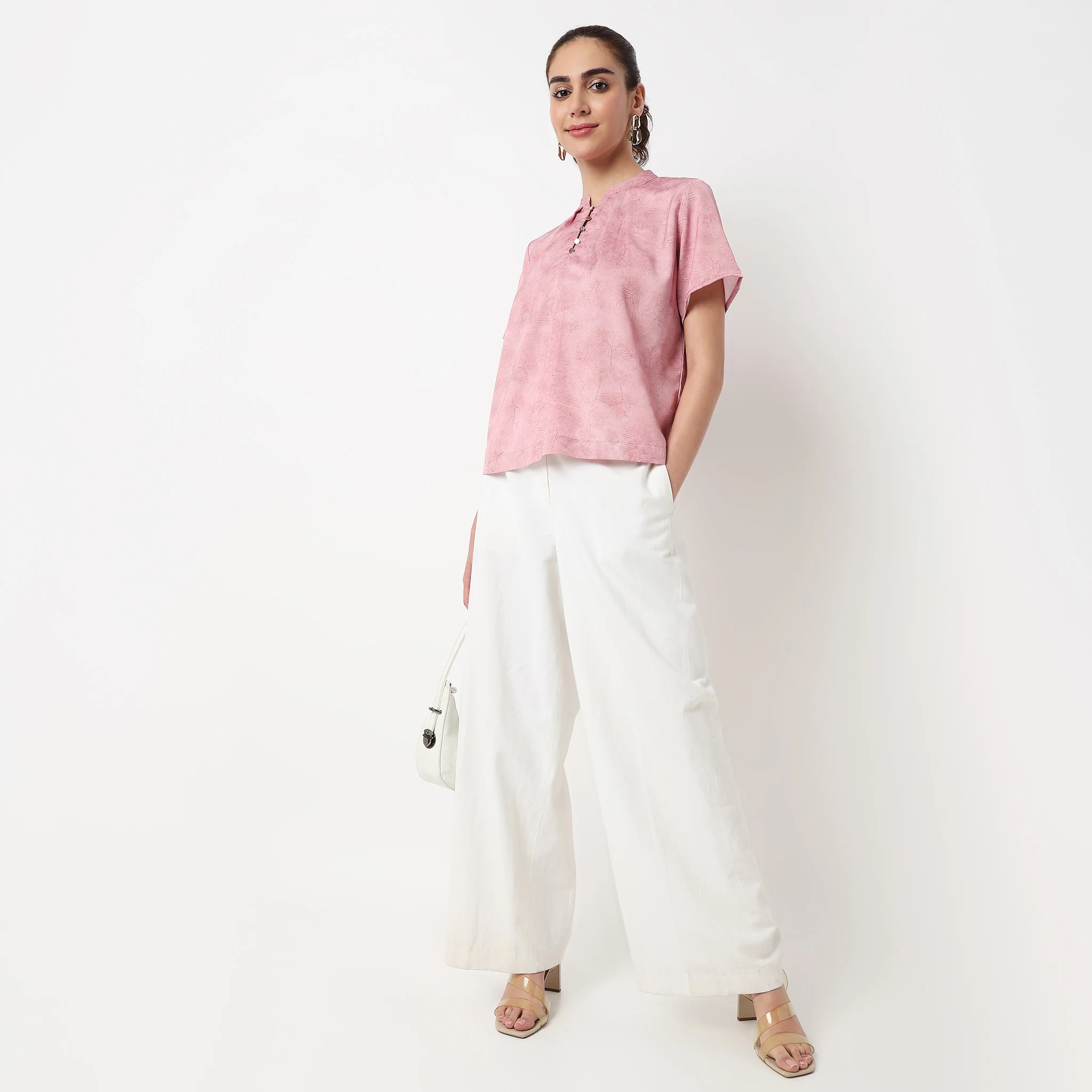 Solid Band Neck Top