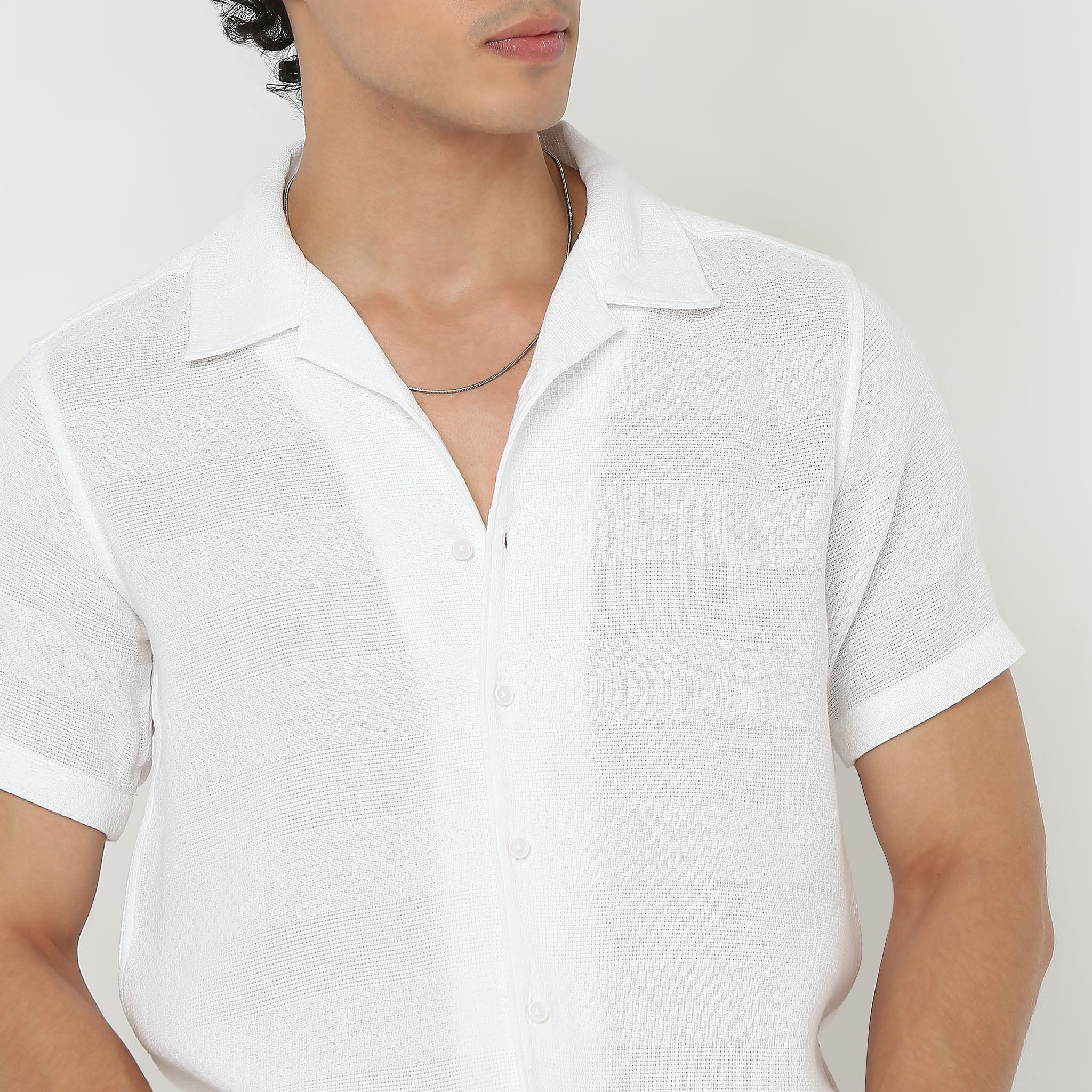 Camp Collar Half Sleeve Structured Bae Shirt - Image 4