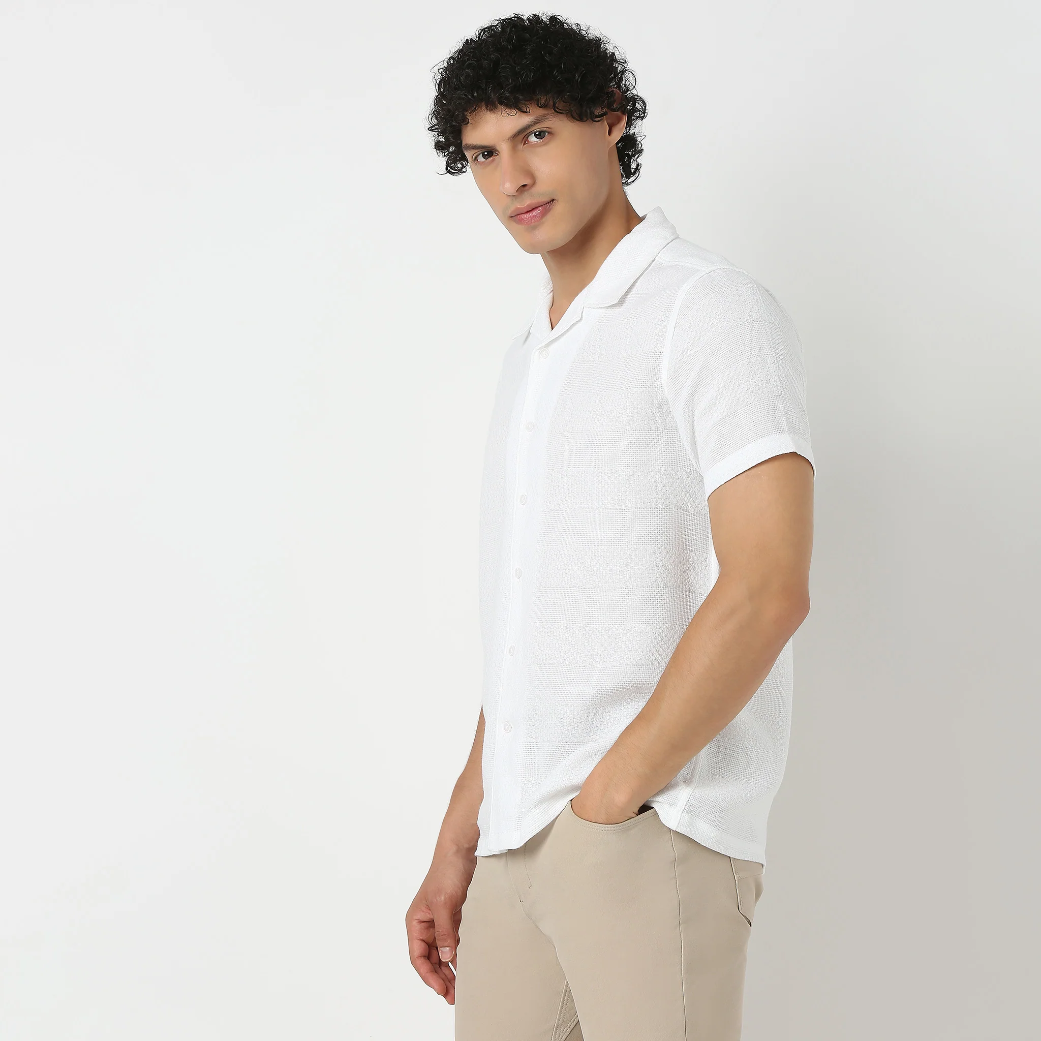 Camp Collar Half Sleeve Structured Bae Shirt - Image 5