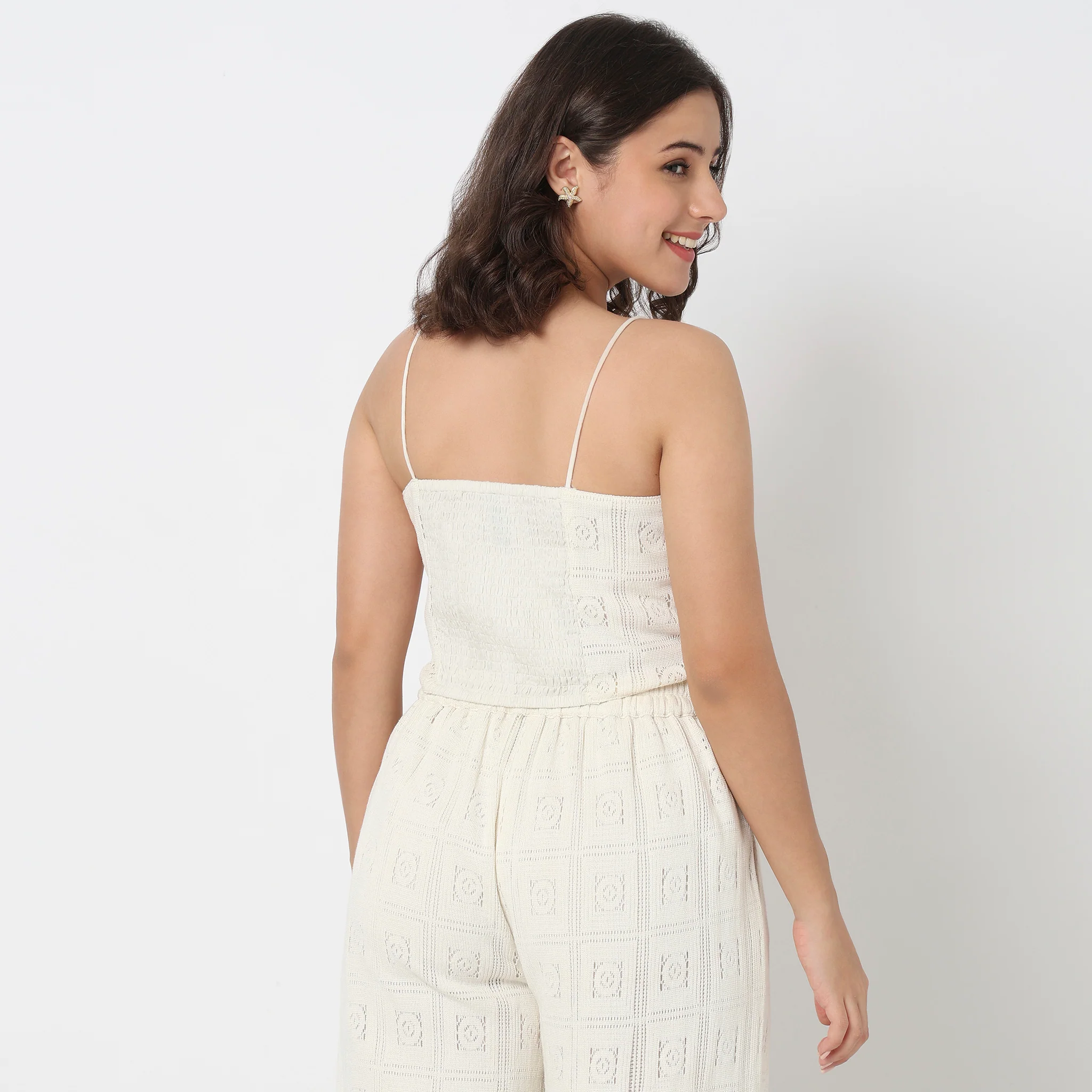 Solid Cropped Betty Crop Top - Image 3