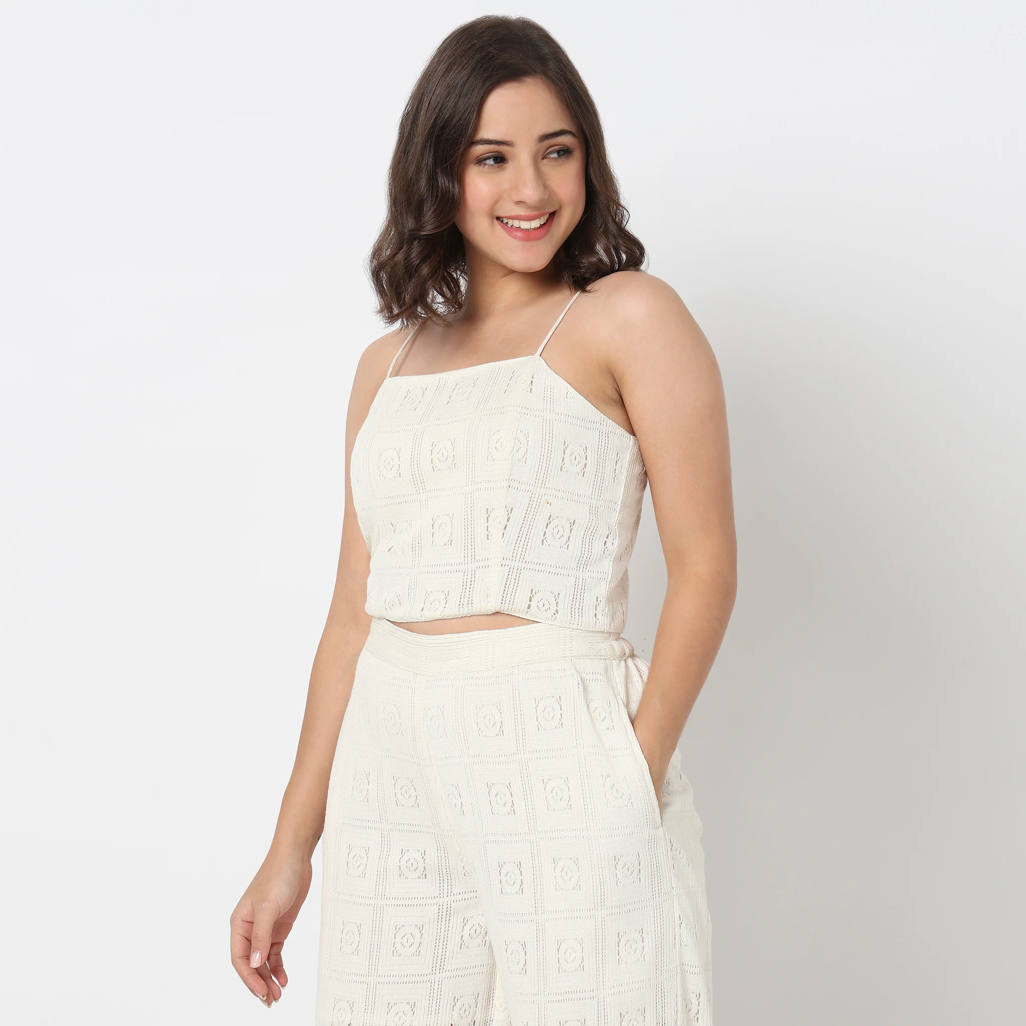 Solid Cropped Betty Crop Top - Image 5