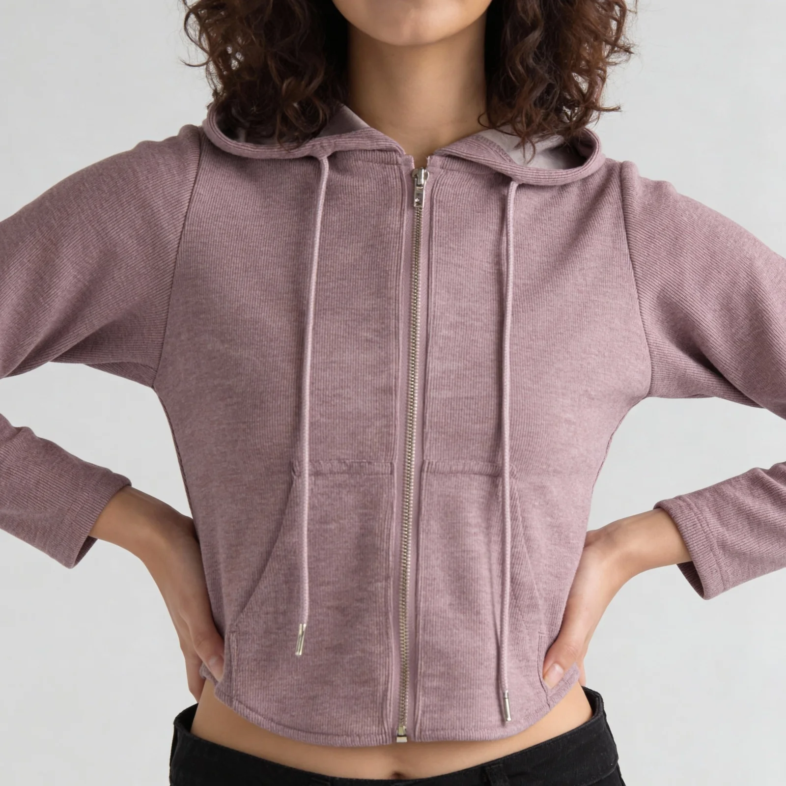 Solid Cropped Sweatshirt - Image 9
