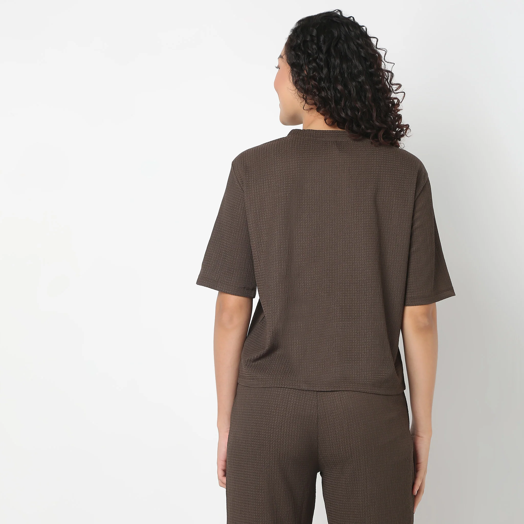 Solid Fashion Loungewear Top - Image 3