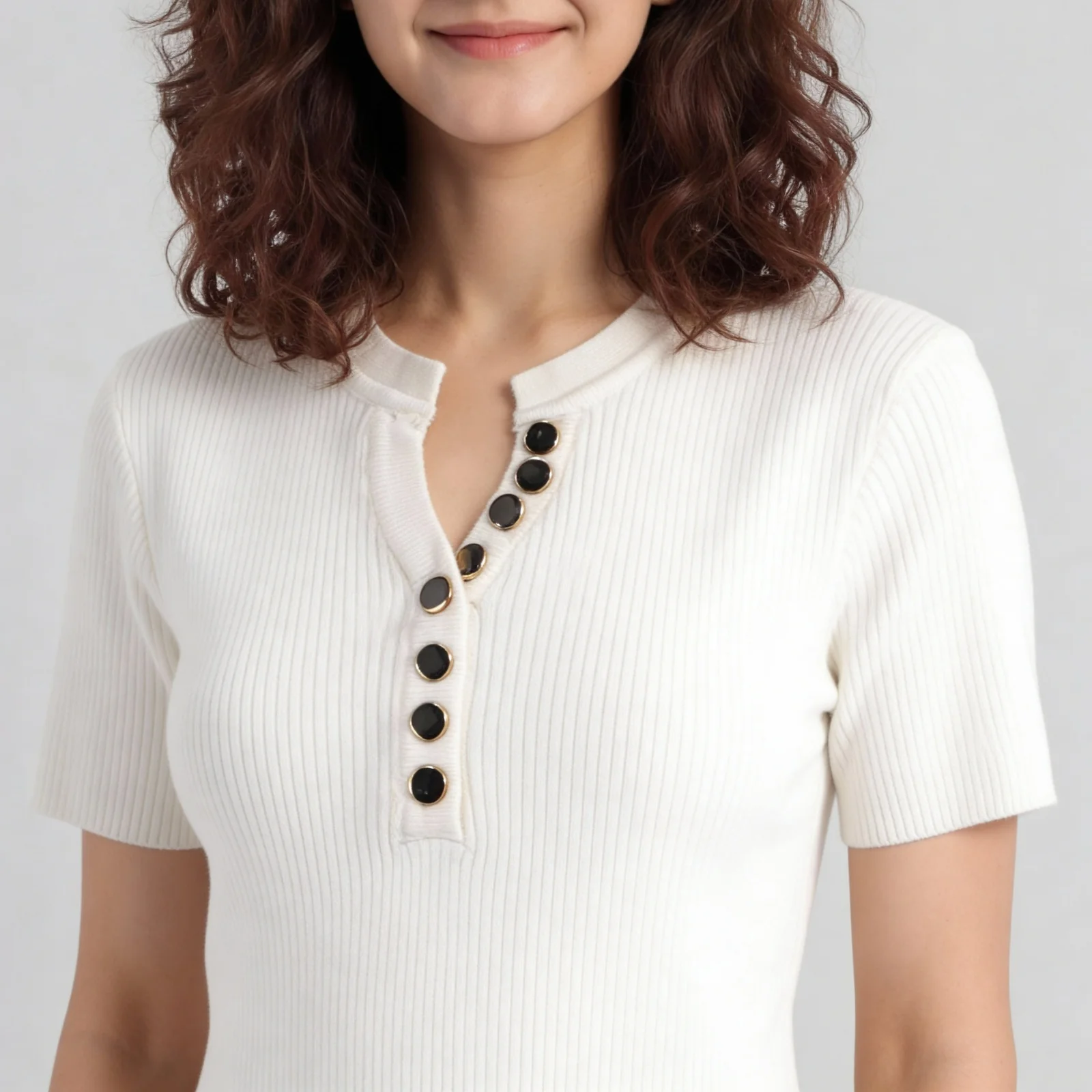 Solid Flat Knit Top - Image 9