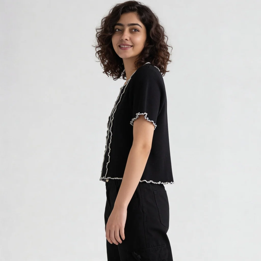 Solid Flatknit Crop Top - Image 5
