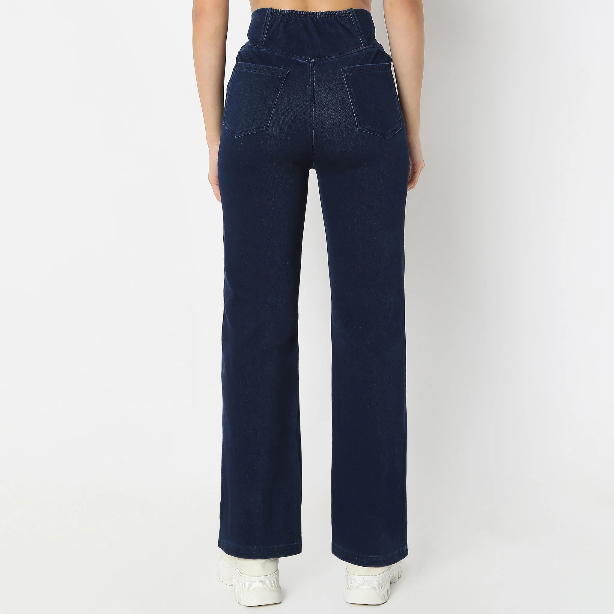 Solid Full-Length All-Day Comfort Boot Cut Jeans - Image 3