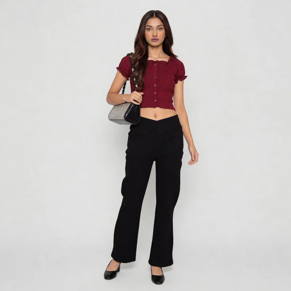 Solid Full-Length All-Day Comfort Boot Cut Jeans - Image 6