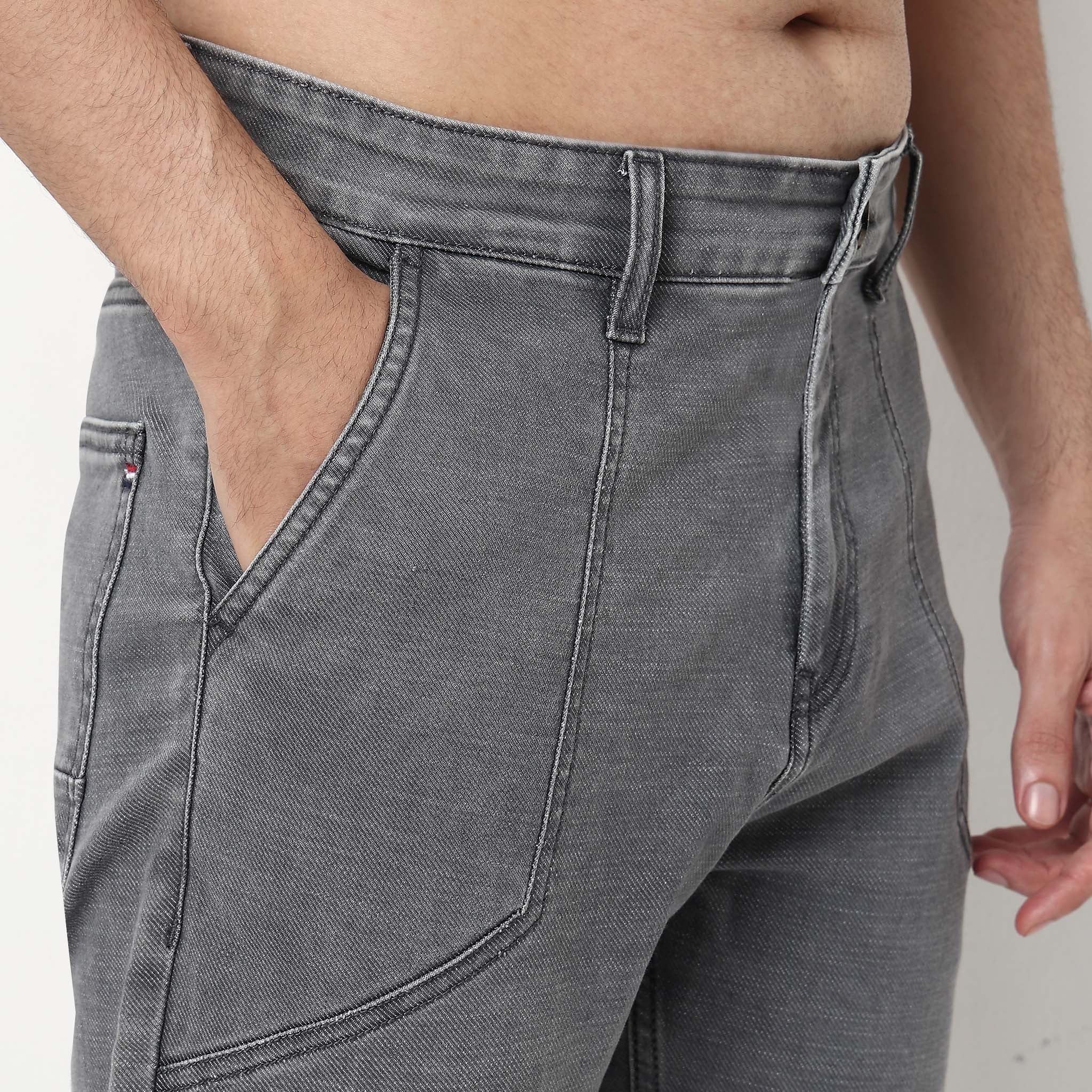 Solid Jogger Fit Jeans - Image 9