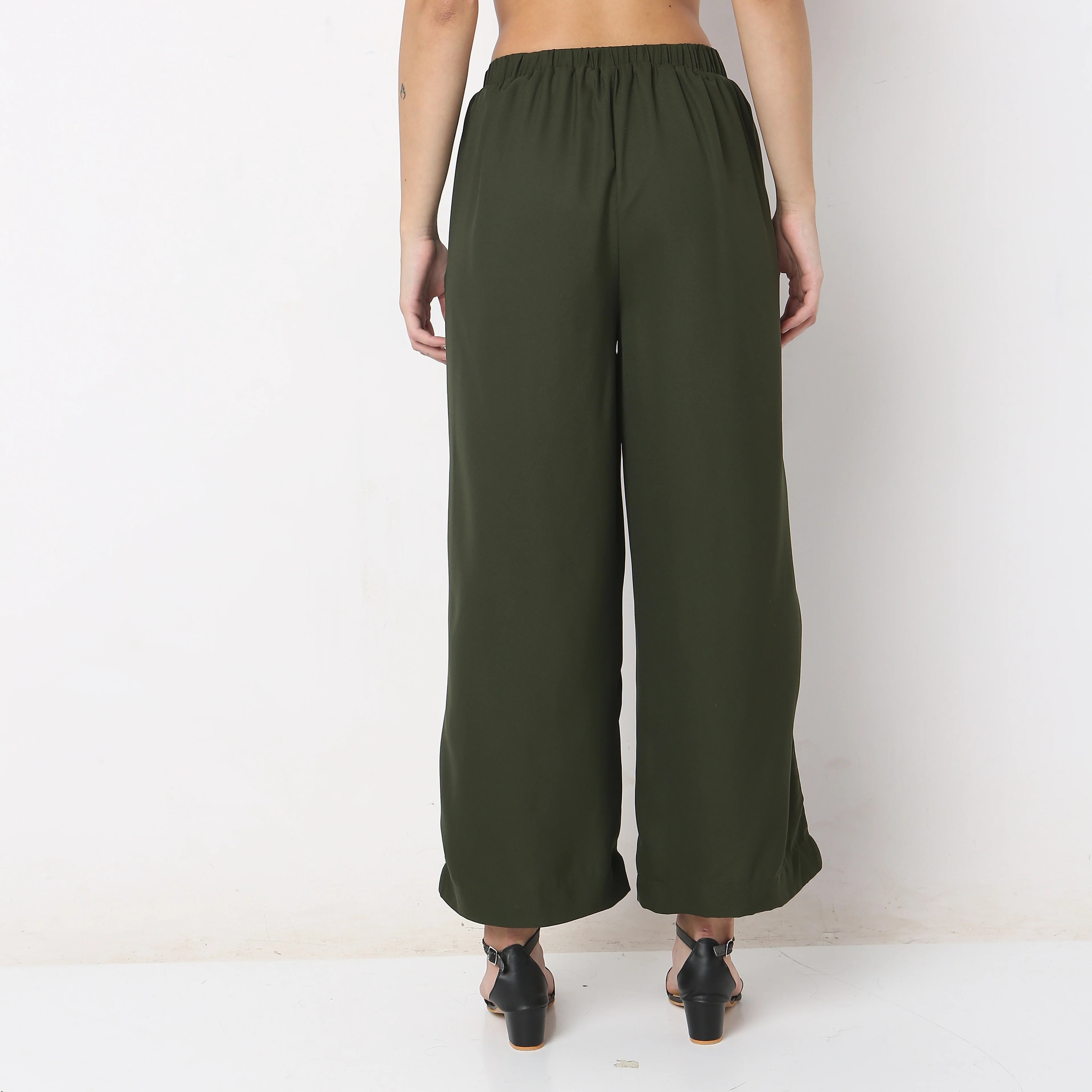 Solid High Rise Palazzos - Image 3