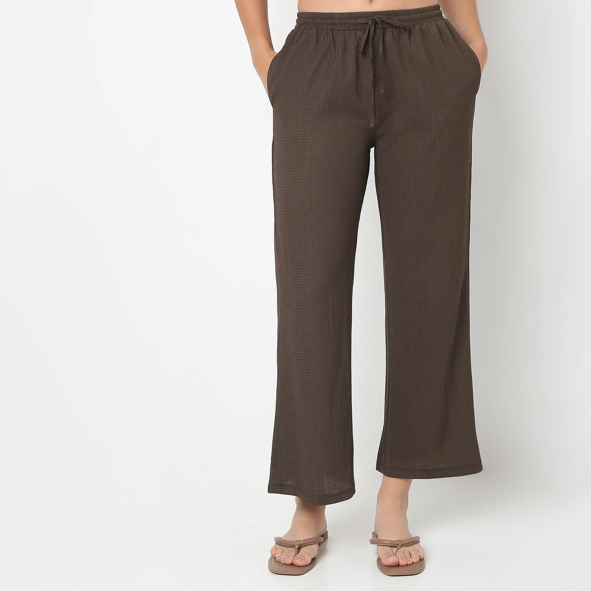 Solid Loungewear Palazzo - Image 2