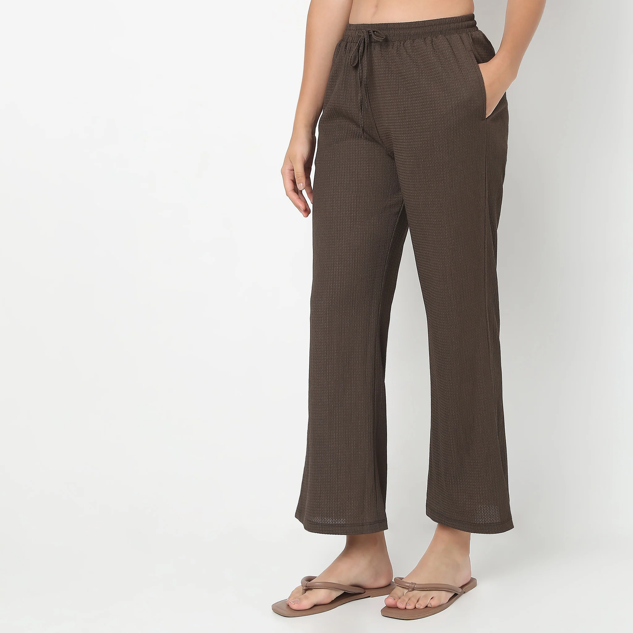 Solid Loungewear Palazzo - Image 5