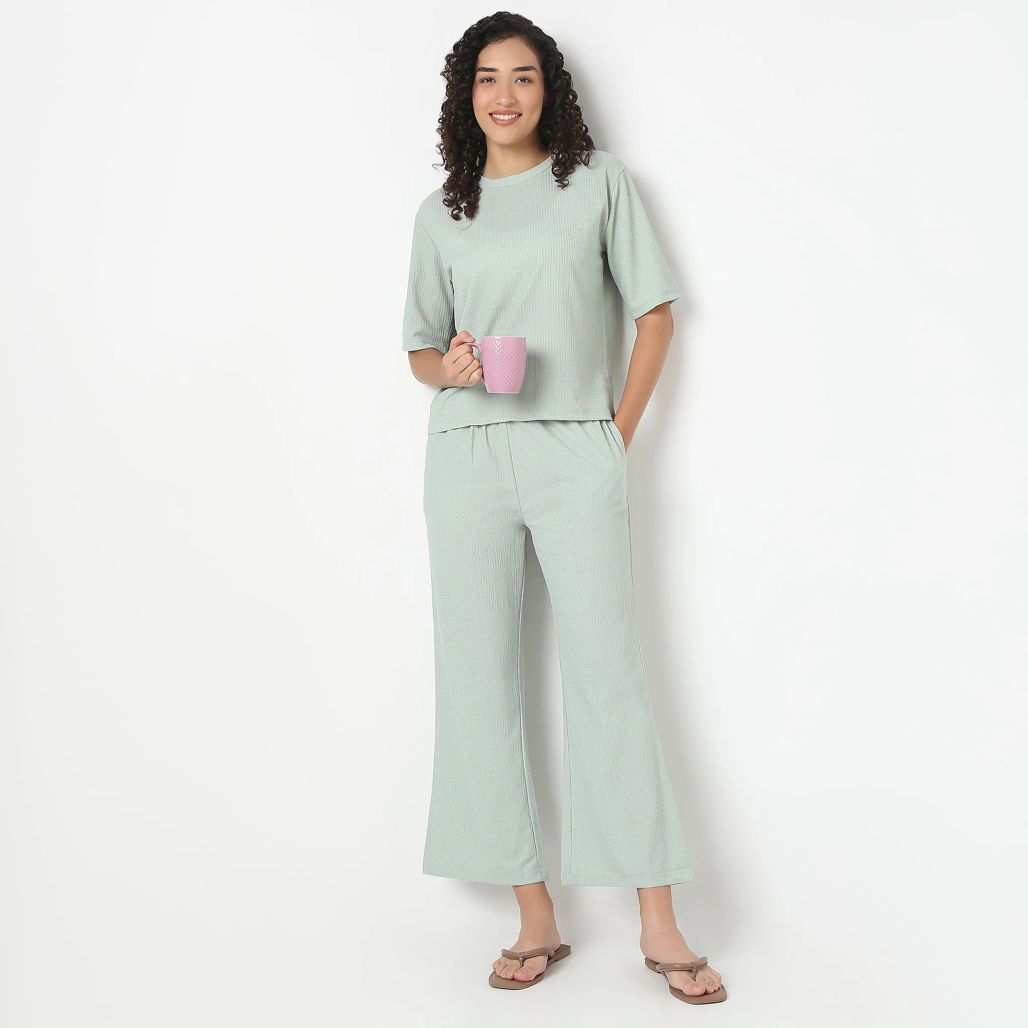 Solid Loungewear Palazzo - Image 6