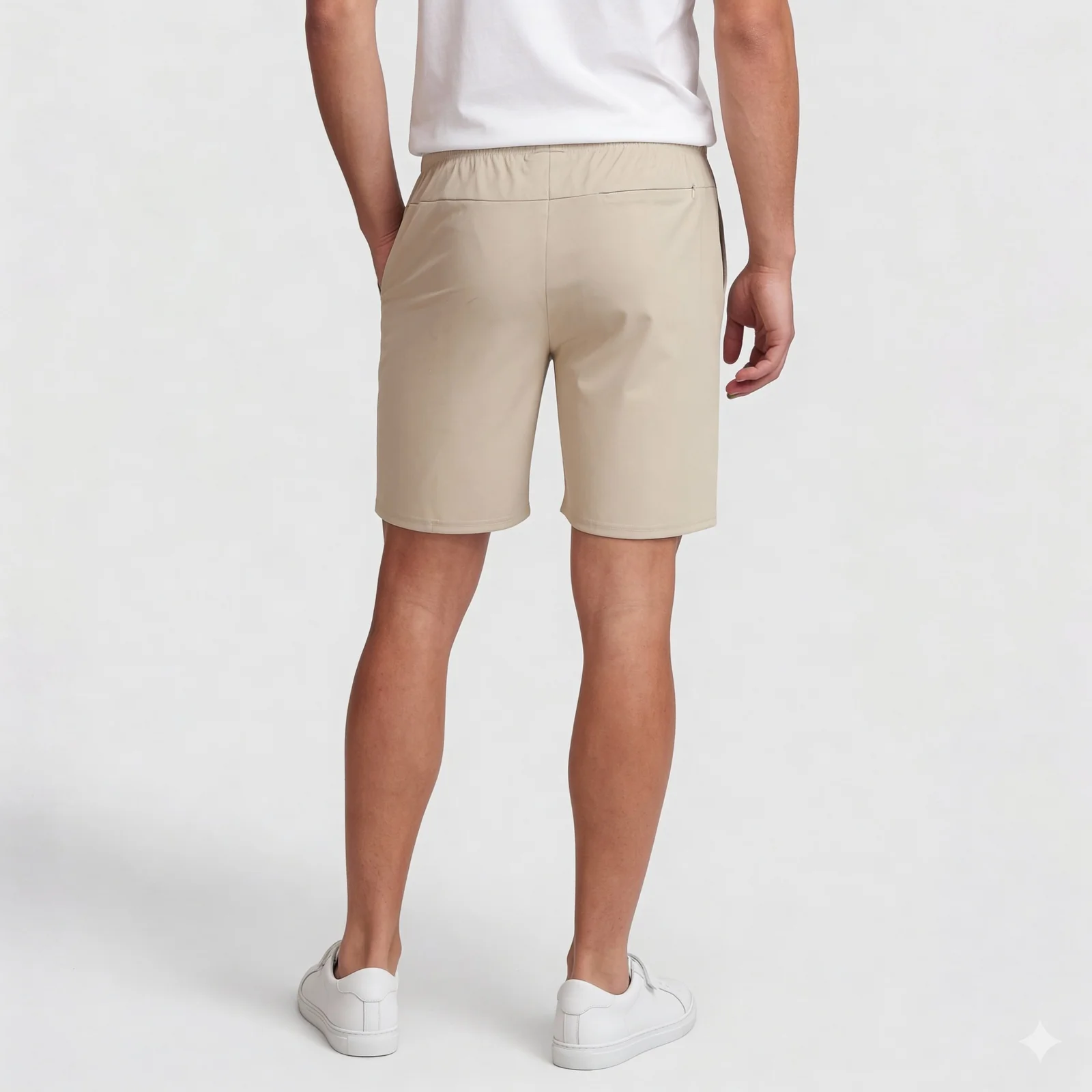 Solid Mid Rise Flex shorts - Image 3