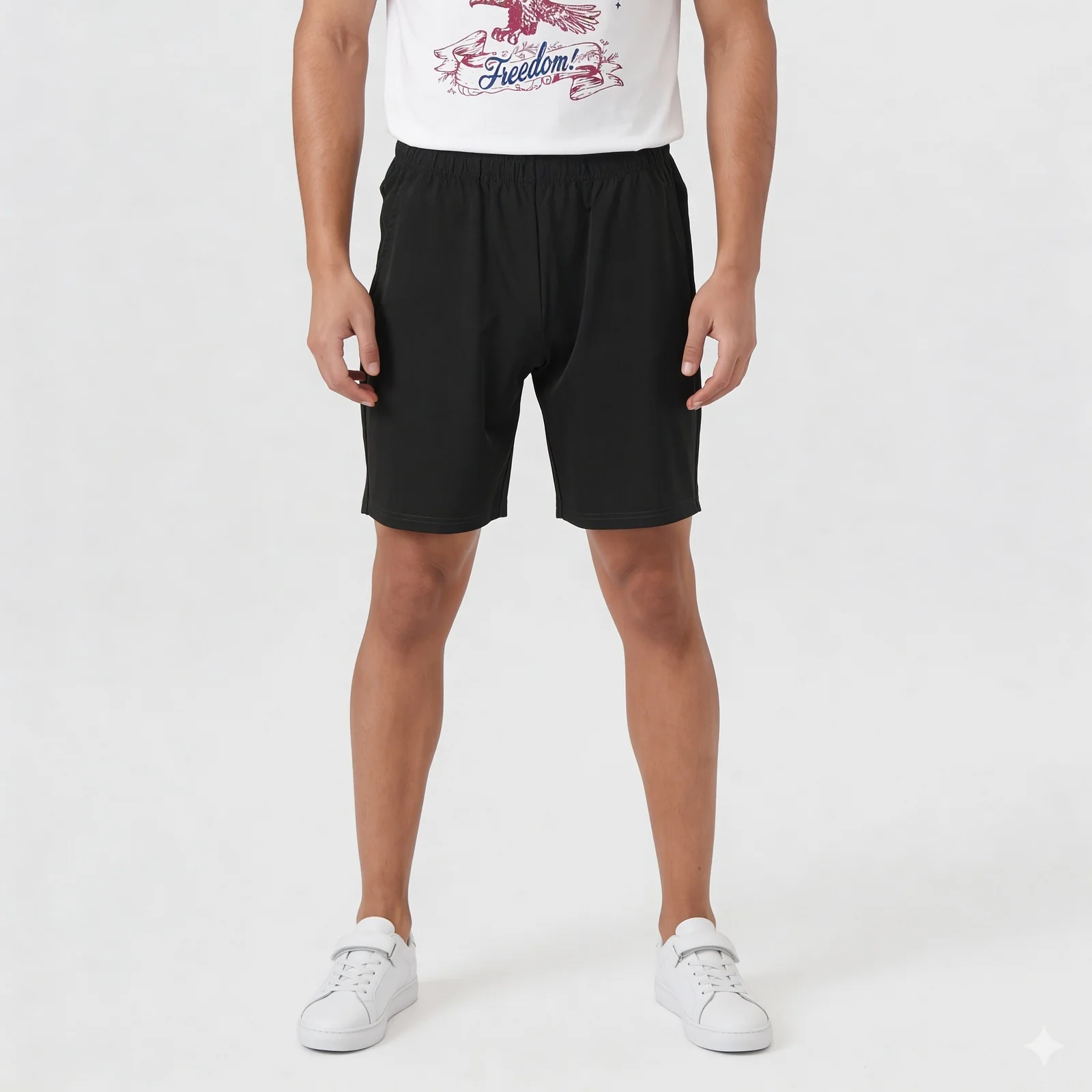 Solid Mid Rise Flex shorts - Image 7