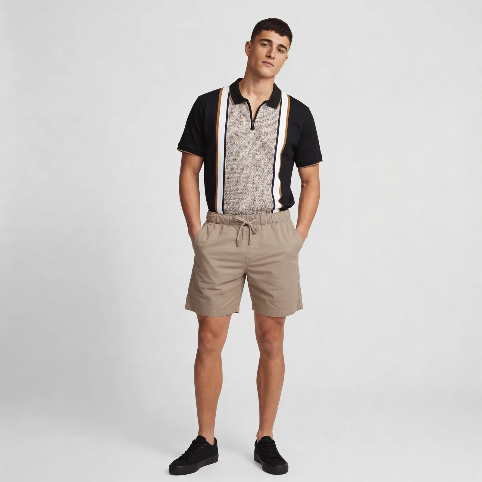 Solid Mid Rise Smart Shorts - Image 11