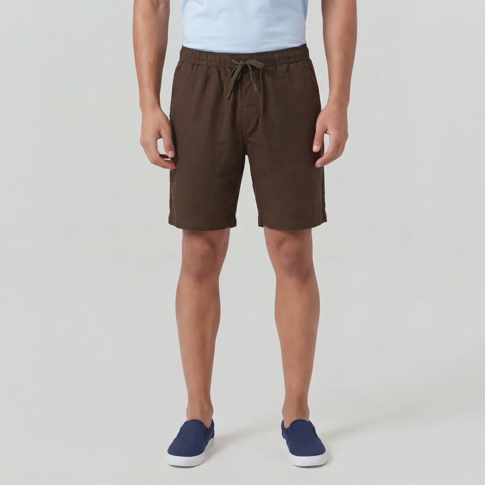 Solid Mid Rise Smart Shorts - Image 7