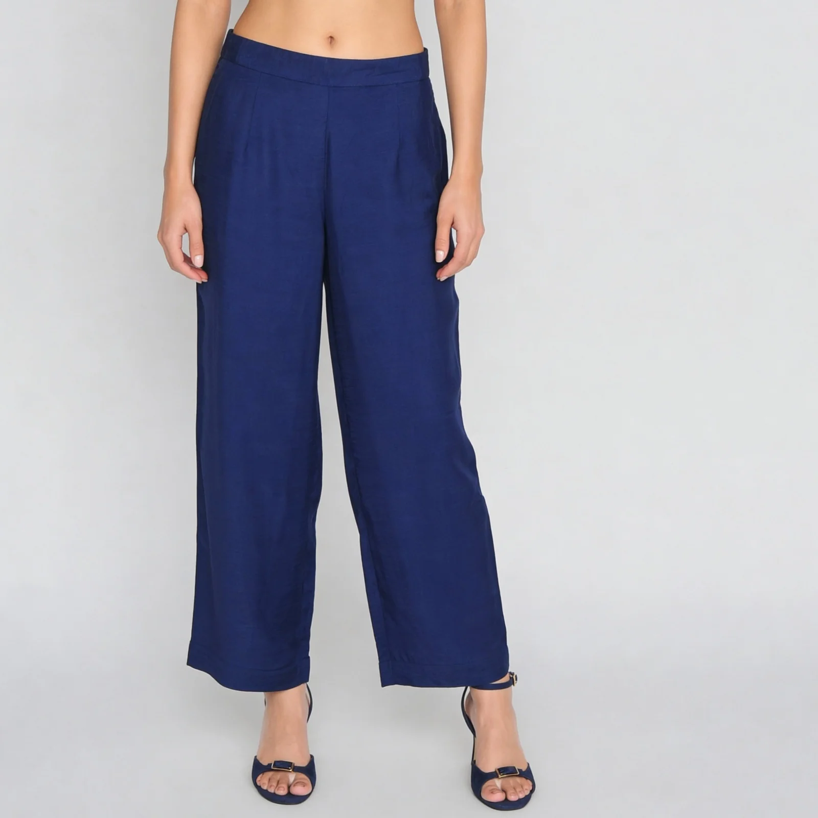 Solid Mid Rise Travel Pants - Image 2