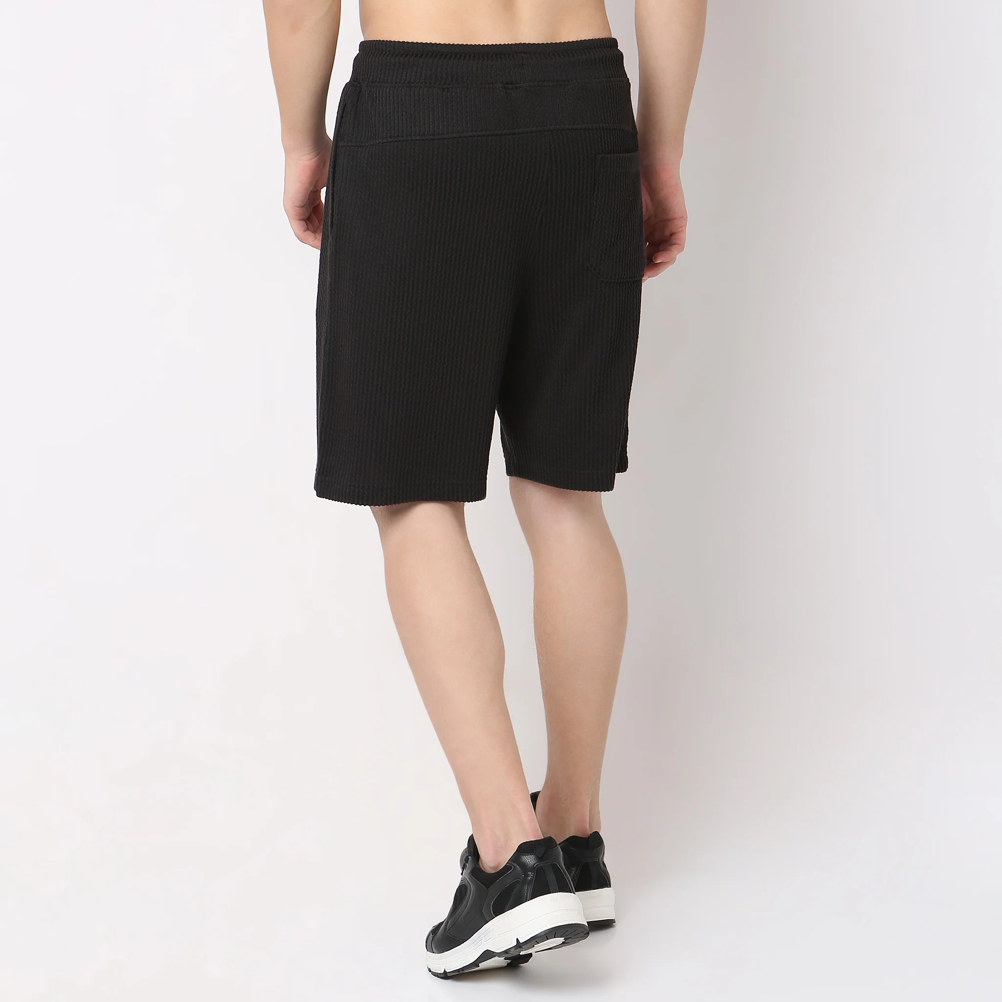 Uni Sets™ Structured Knitted Modern Street Shorts pair With Coordinated Hoodie Tee - Image 3