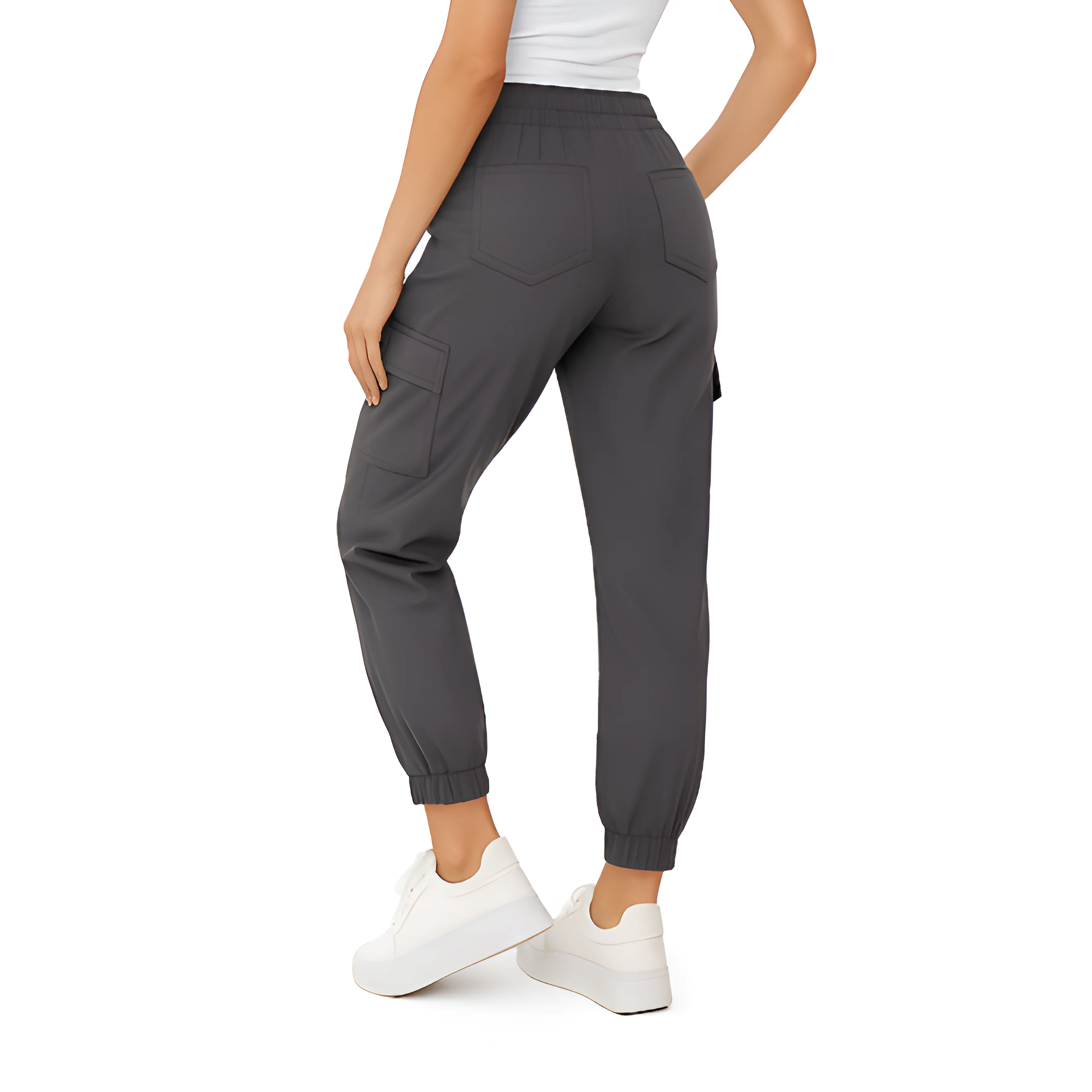 Solid Pants With Flap Pockets - Image 3