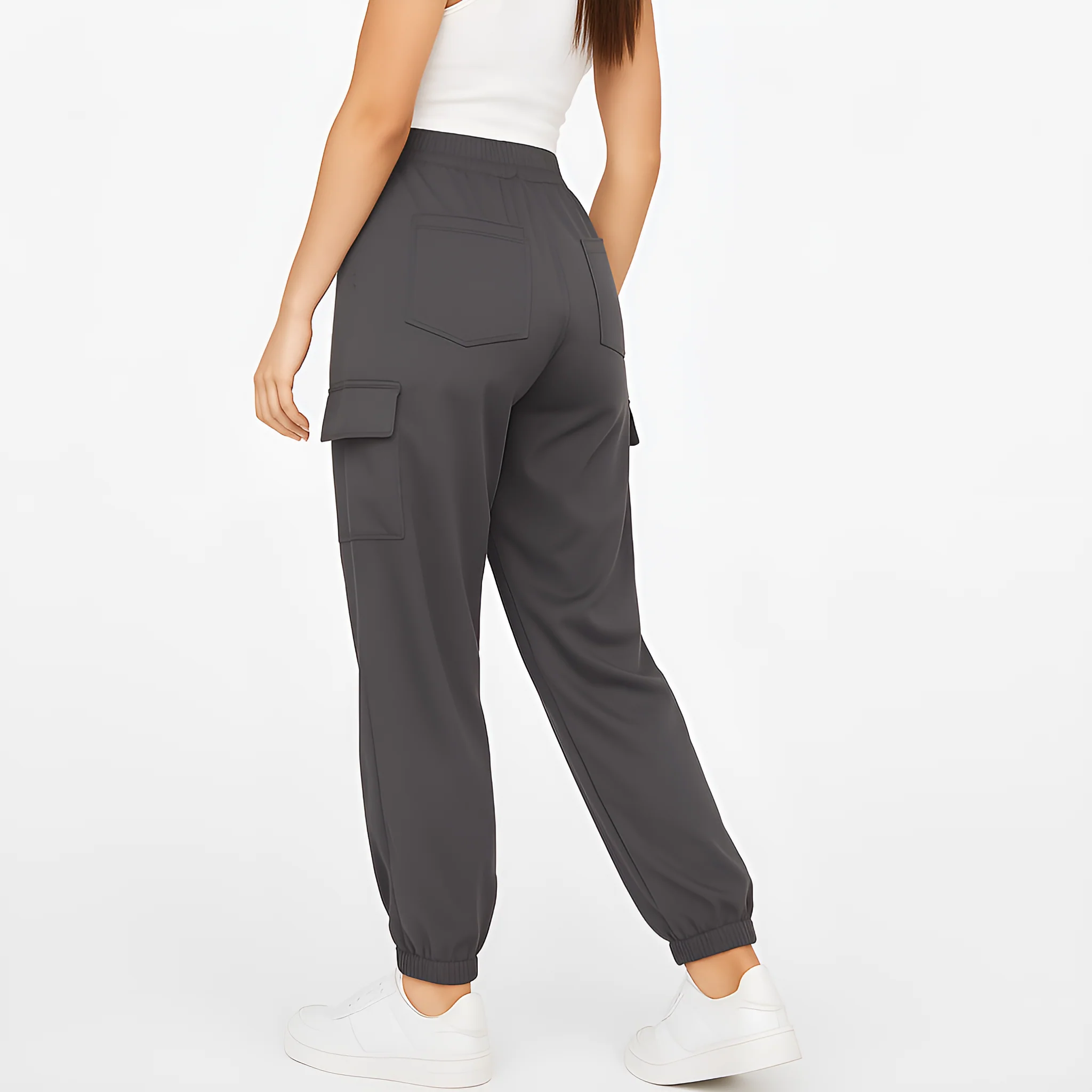 Solid Pants With Flap Pockets - Image 6