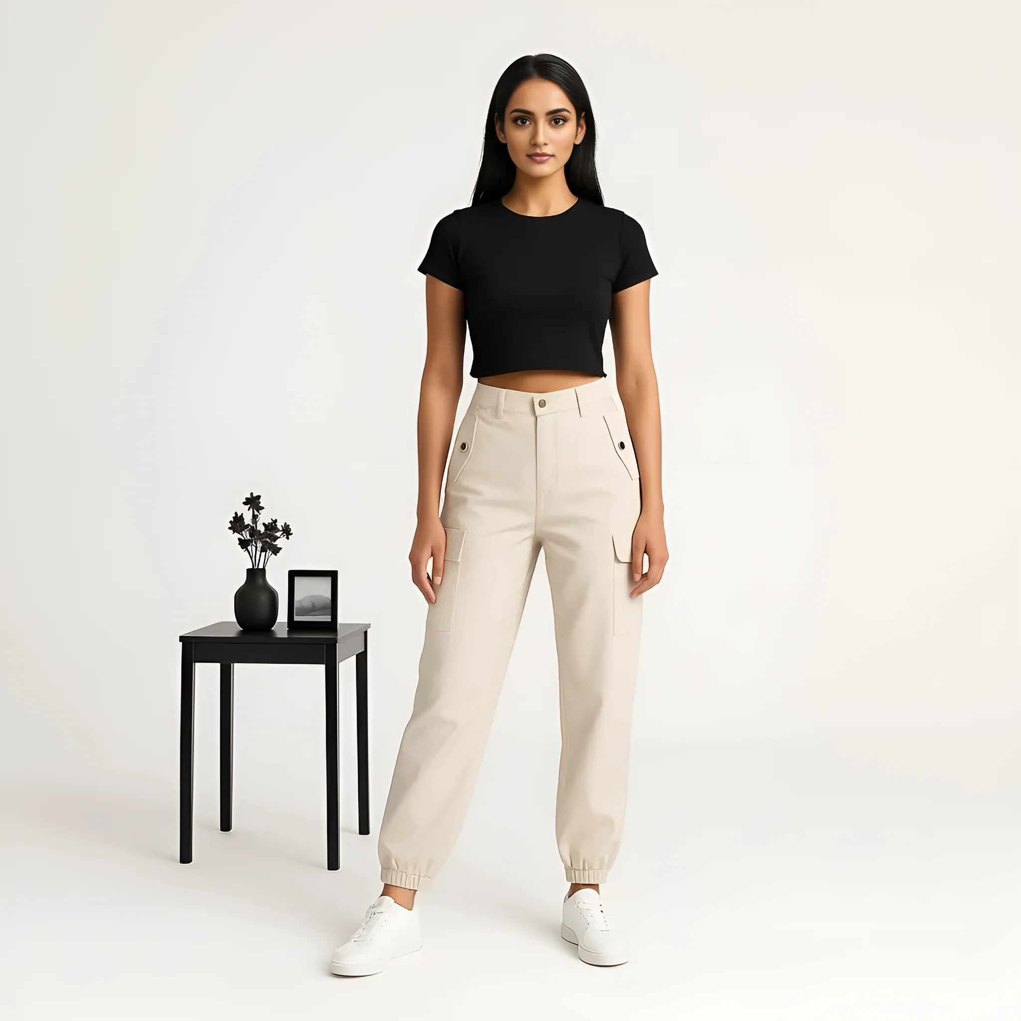 Solid Pants With Flap Pockets - Image 7
