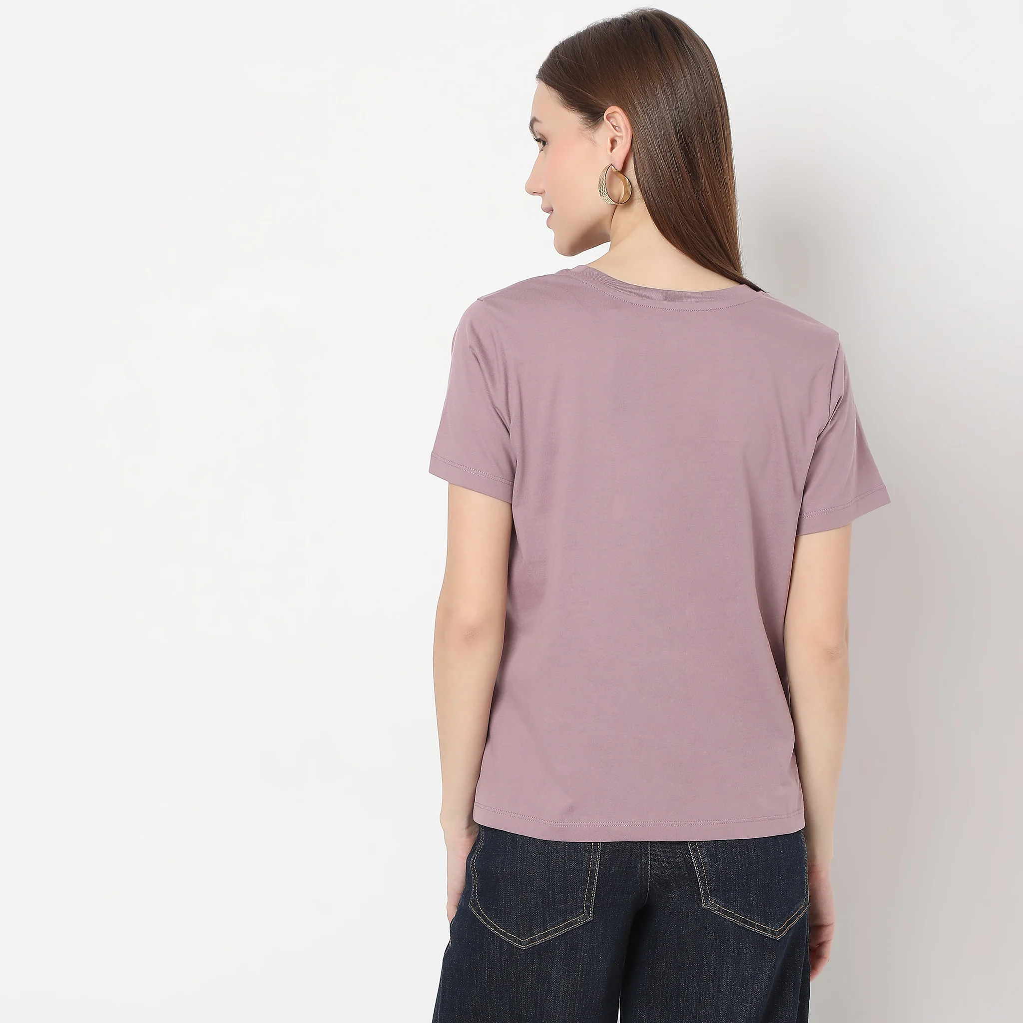 Solid Round Neck T-Shirt - Image 3